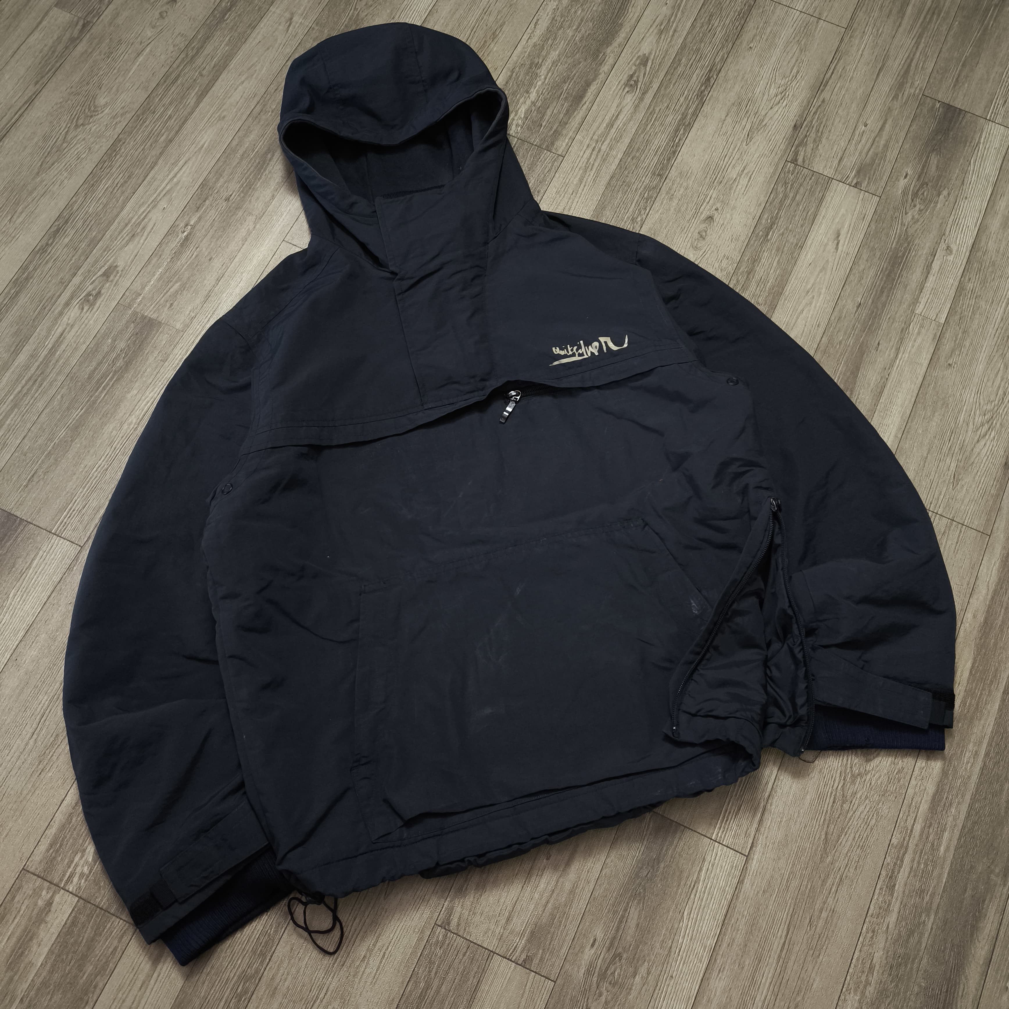 Quiksilver Quiksilver Black Half-Zip Anorak Jacket Size US L / EU 52-54 / 3 - 6 Thumbnail