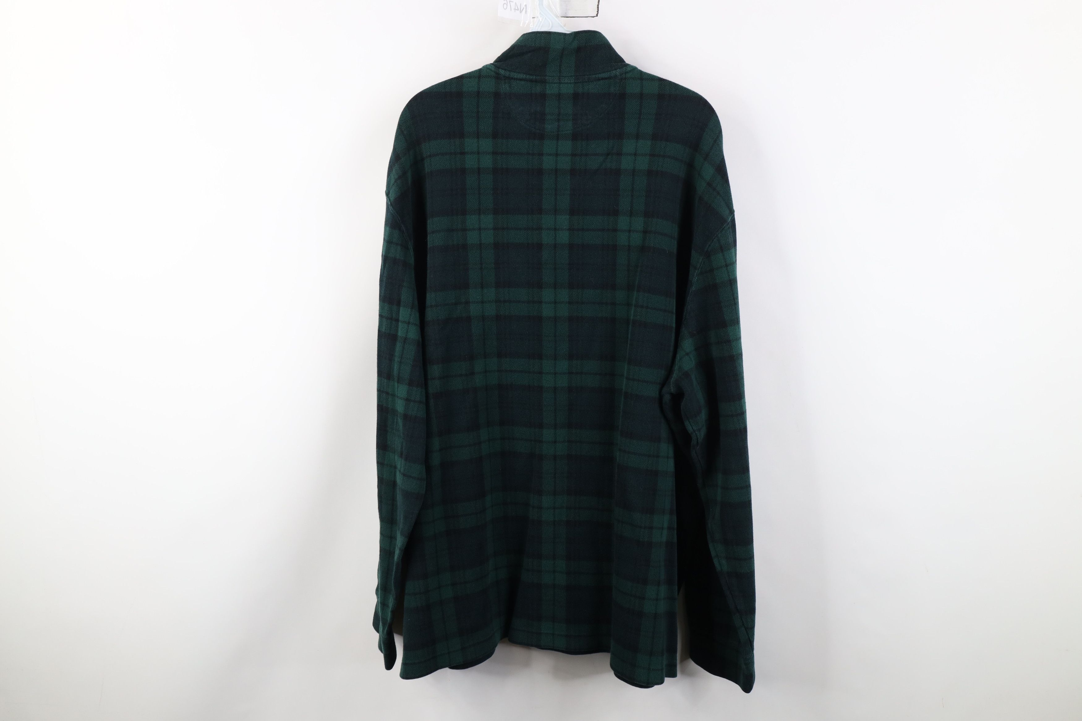 Ralph Lauren Vintage Y2K Ralph Lauren Ribbed 1/4 Half Zip Sweater Plaid Size US XXL / EU 58 / 5 - 11 Thumbnail
