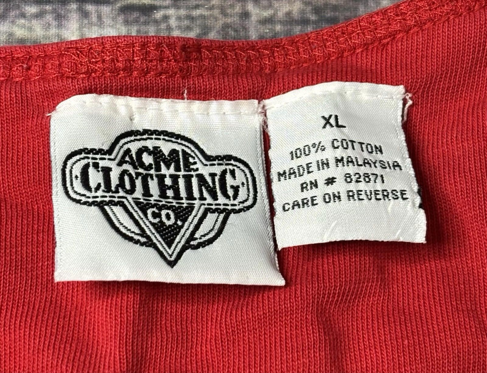 Other Acme Clothing Co Shirt Men's XL Henley Looney Tunes 1994 VTG Size US XL / EU 56 / 4 - 2 Thumbnail