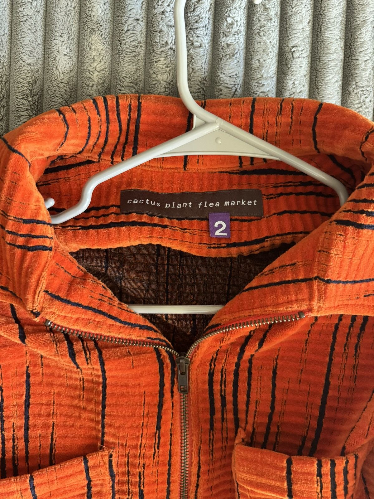 Cactus Plant Flea Market Cactus Plant Fleam Market Orange crush zip up shirt Size US M / EU 48-50 / 2 - 4 Thumbnail