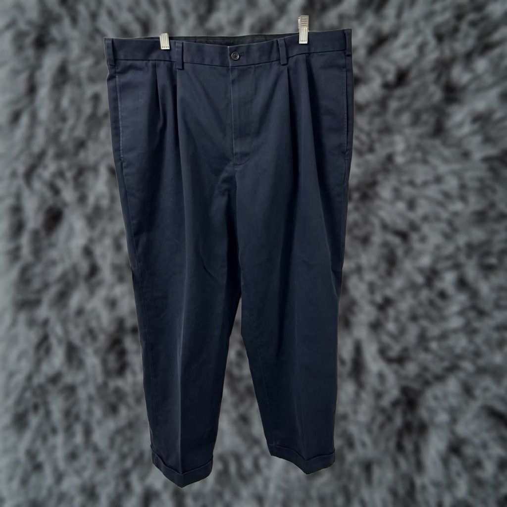 Brooks Brothers Brooks Brothers 346 Advantage Chino Elliot Pants Mens 40x30 Navy Pleated Cuffed Size US 40 / EU 56 - 1 Thumbnail