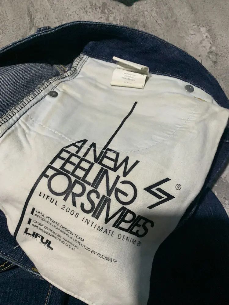 LIFUL MINIMAL GARMENTS S/S 2008 LIFUL slim straight redline selvedge jeans Size US 33 - 13 Thumbnail