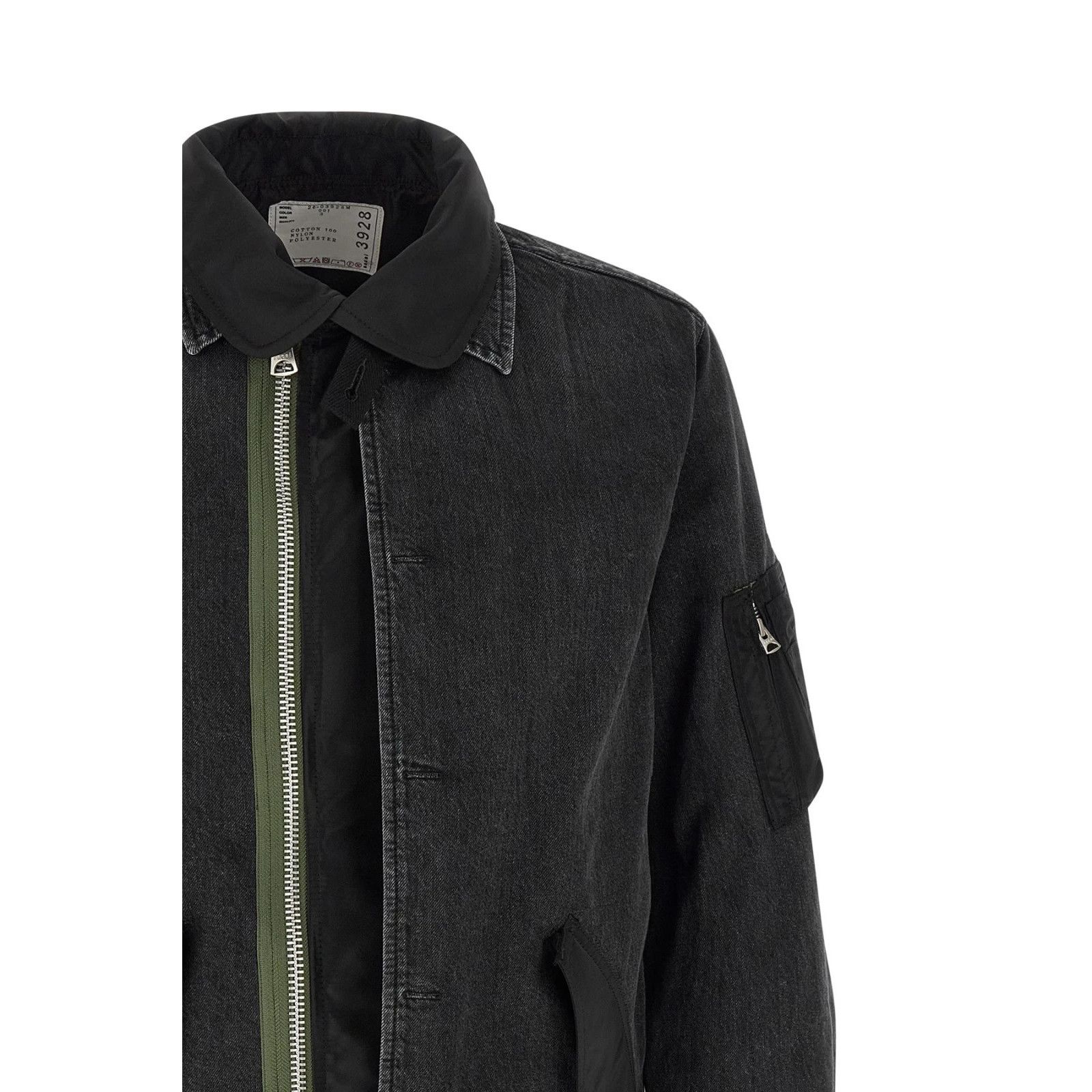 Sacai SACAI Nylon Insert Black Denim Jacket New & Authentic (Men's Size US L / EU 52-54 / 3 - 4 Thumbnail