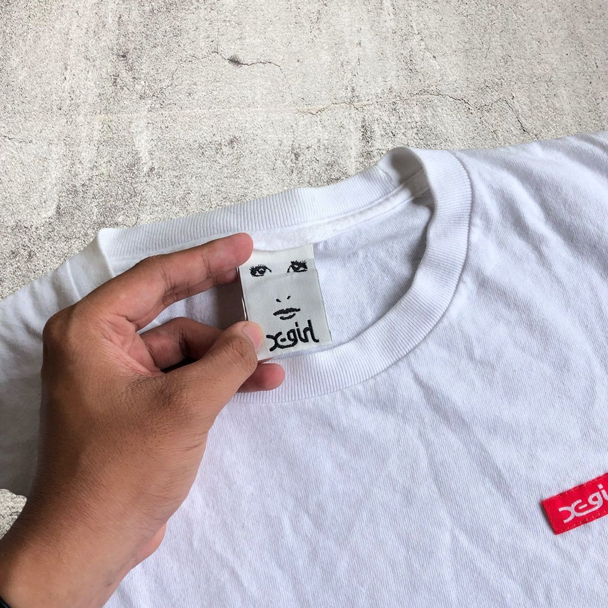 Japanese Brand 2000s X-girl Woman Face Logo HG Style T-shirt White Size US M / EU 48-50 / 2 - 6 Thumbnail