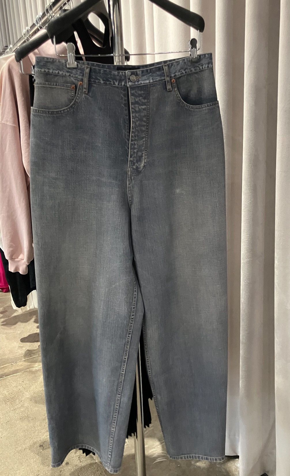 Balenciaga 🔥$8.5K VALUE🔥RARE LEATHER Tromple L’Oleil Denim Baggy Pants Size US 32 / EU 48 - 1 Thumbnail