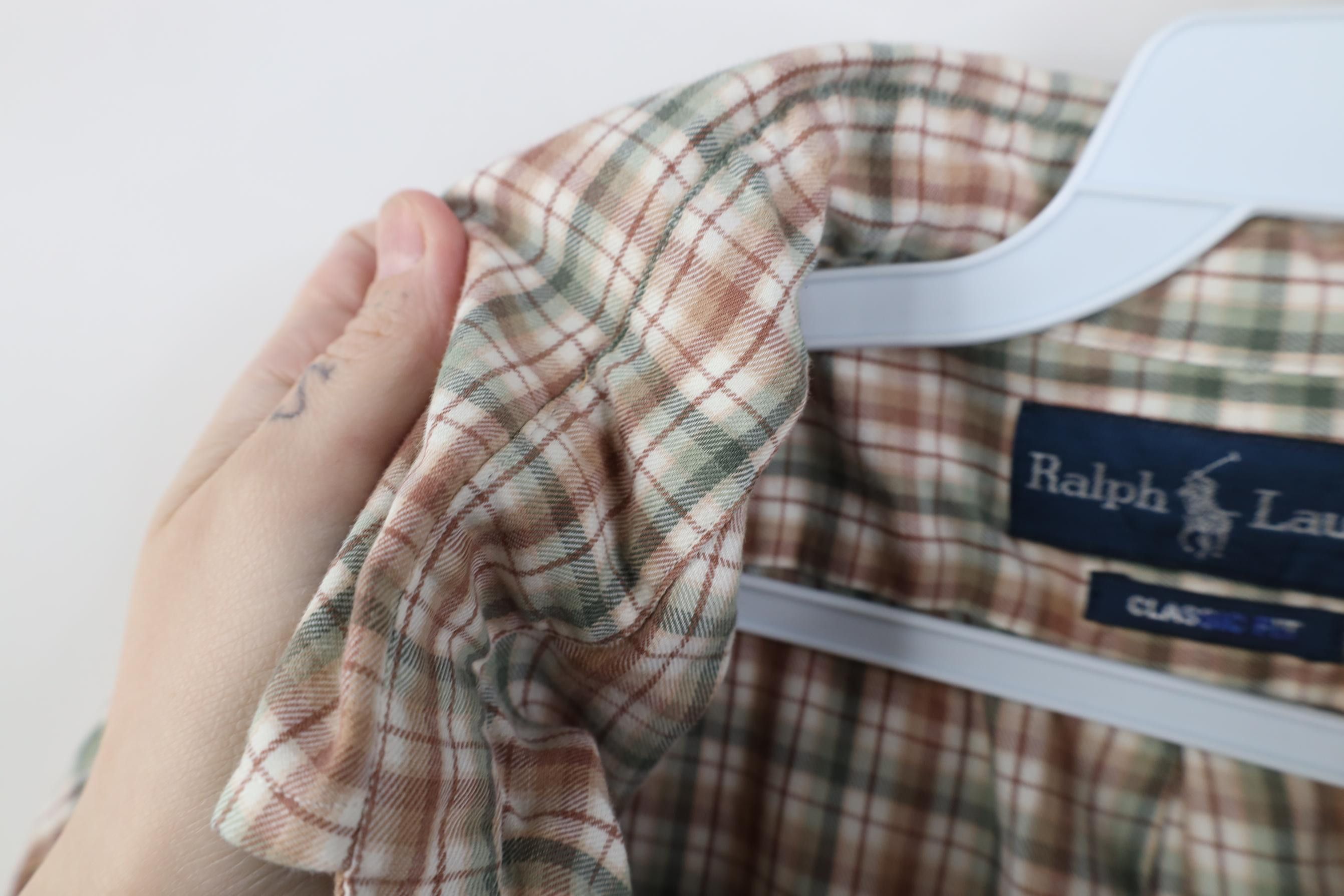 Polo Ralph Lauren Vintage 90s Ralph Lauren Button Down Shirt Earth Tone Plaid Size US XL / EU 56 / 4 - 9 Thumbnail
