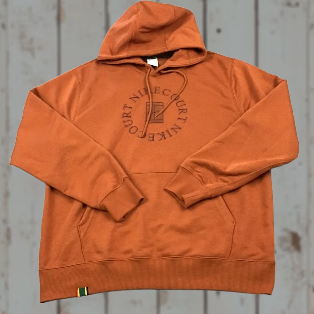 Nike Nike Hoodie Men Large Rust Orange Court Heritage French Terry Tennis Pullover Size US L / EU 52-54 / 3 - 1 Thumbnail
