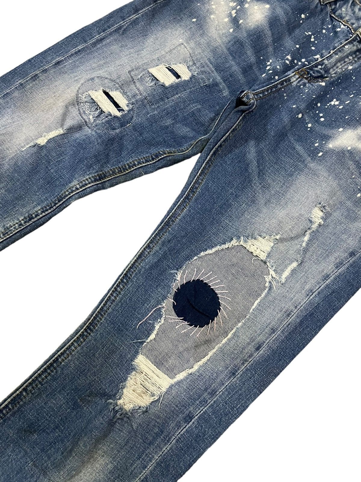 If Six Was Nine Vintage Japanese Denim Paint Splatter Sick Distressed Jeans Size 31" - 5 Thumbnail