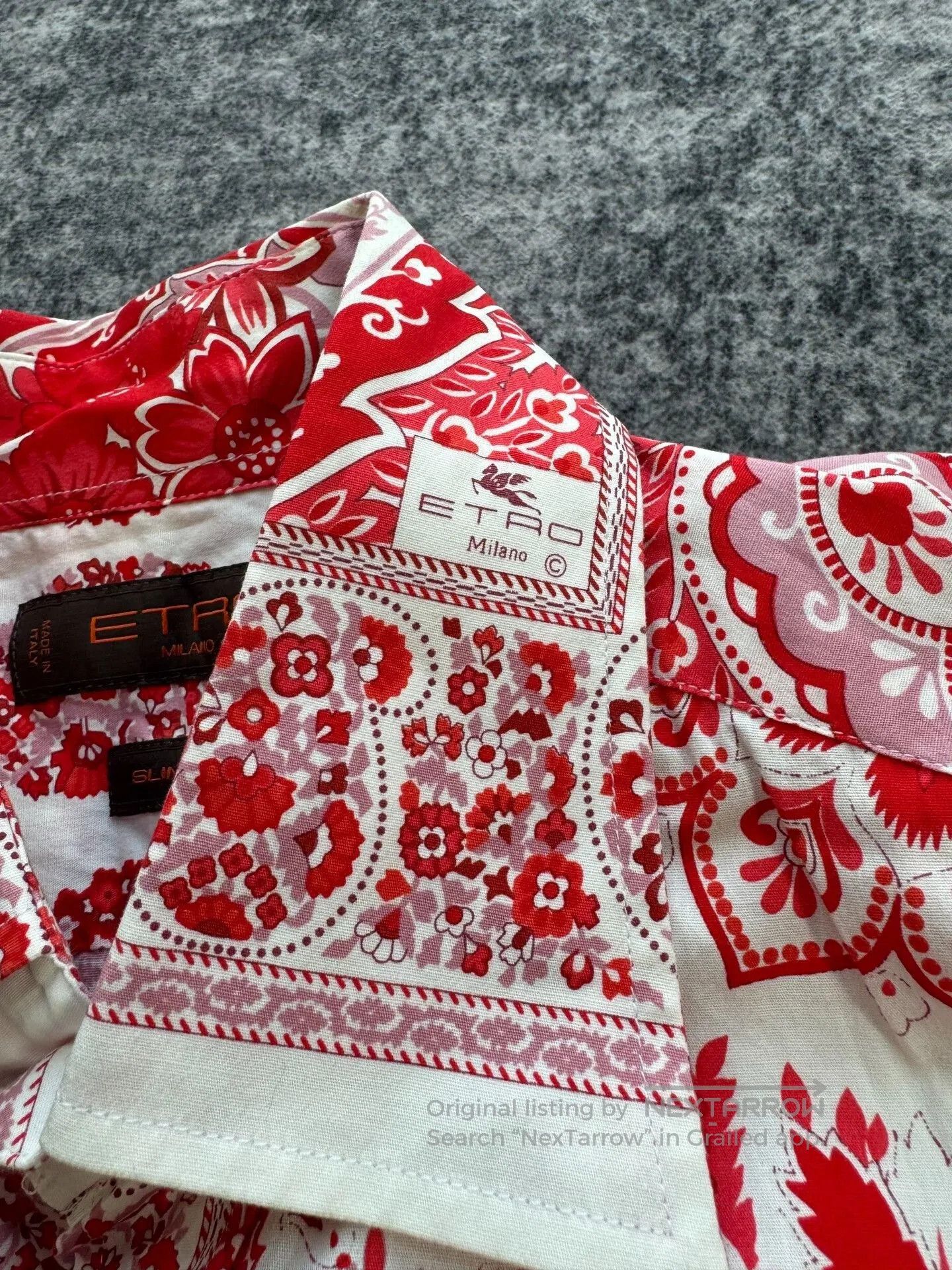 Etro etro red floral pattern shirt. Size L / US 10 / IT 46 - 7 Thumbnail