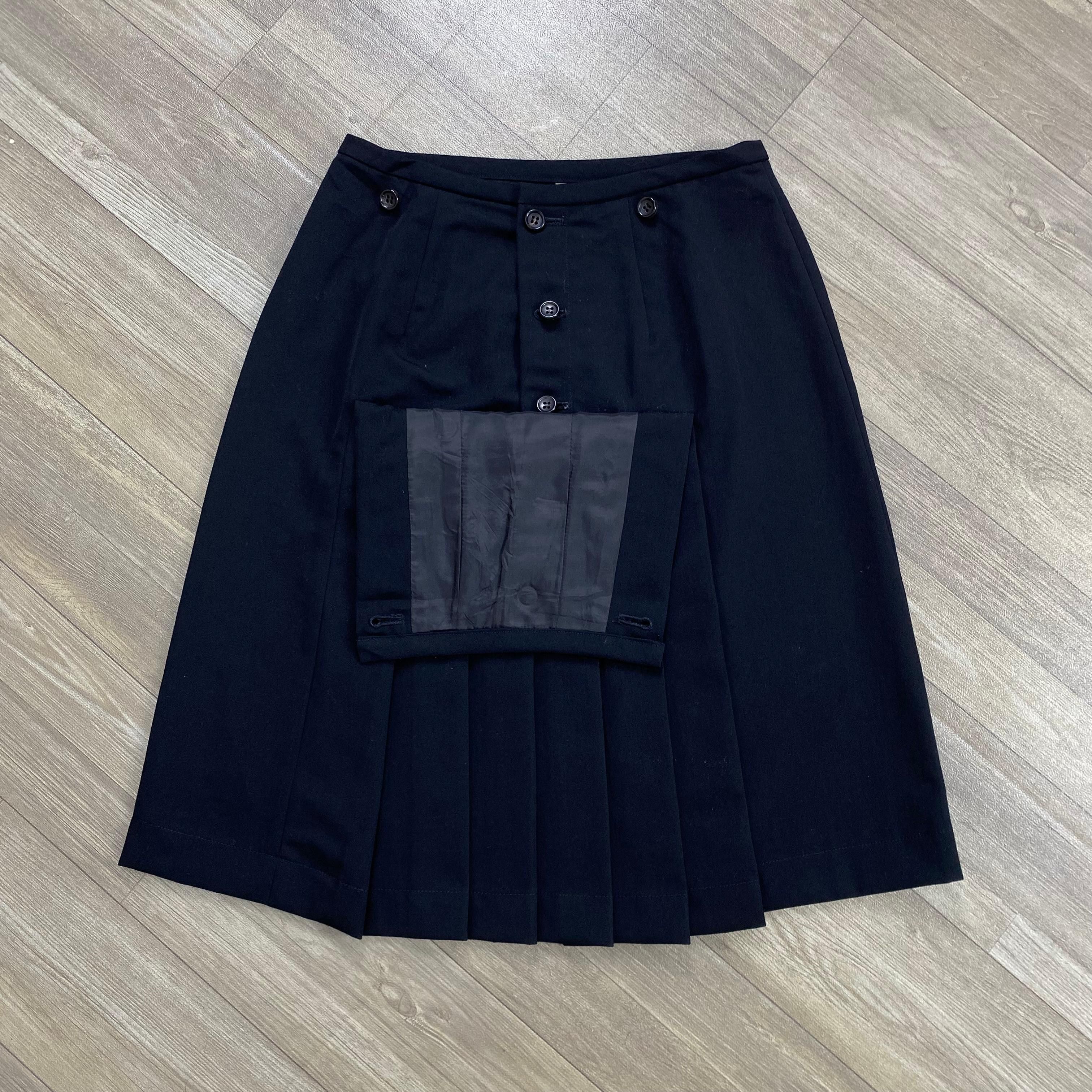 💥 VTG Tricot Comment Des Garcons Midi Skirts AD1989
