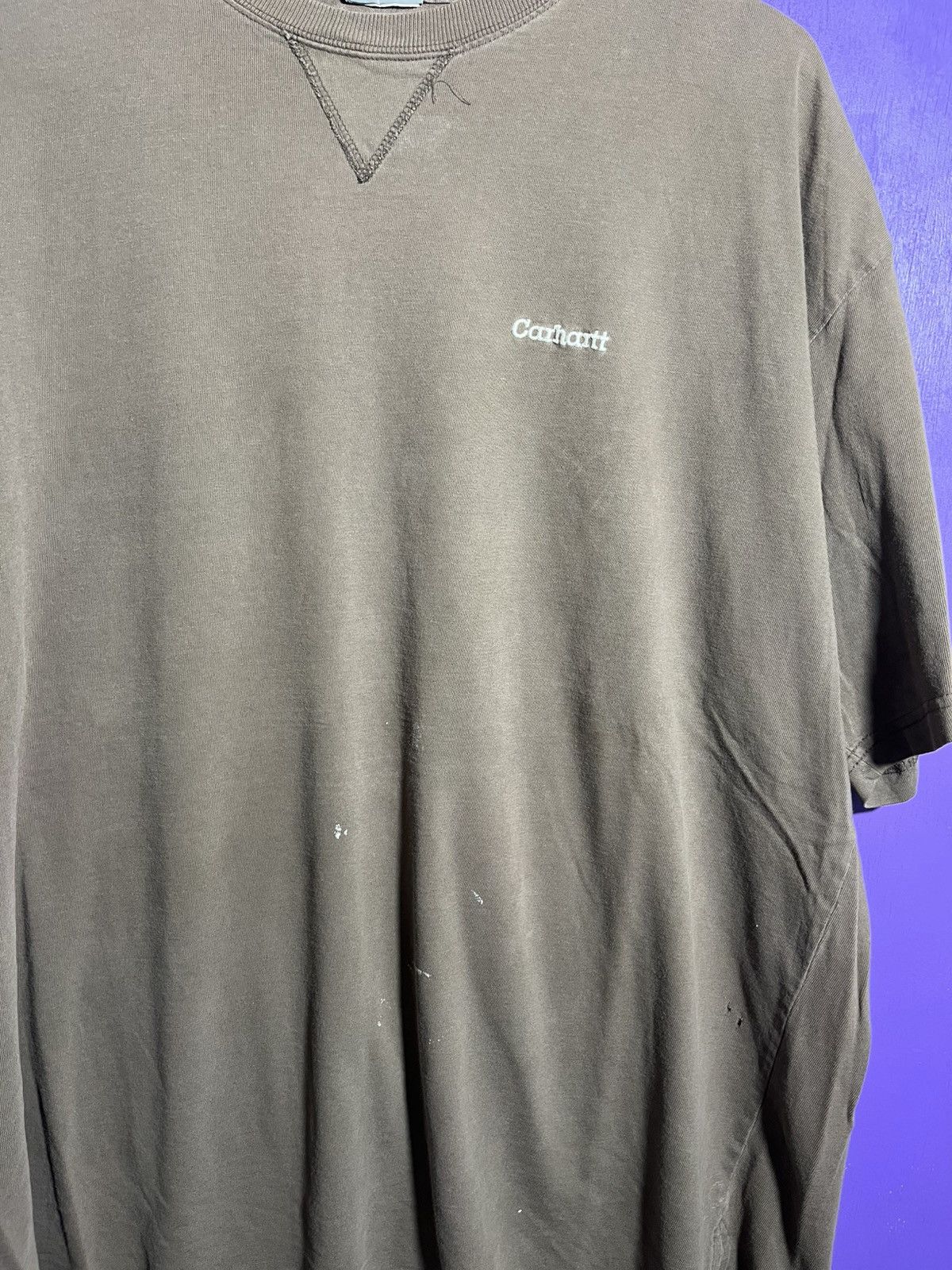 Carhartt × Vintage Vintage 90s Carhartt simple logo tee Size US XXL / EU 58 / 5 - 3 Thumbnail