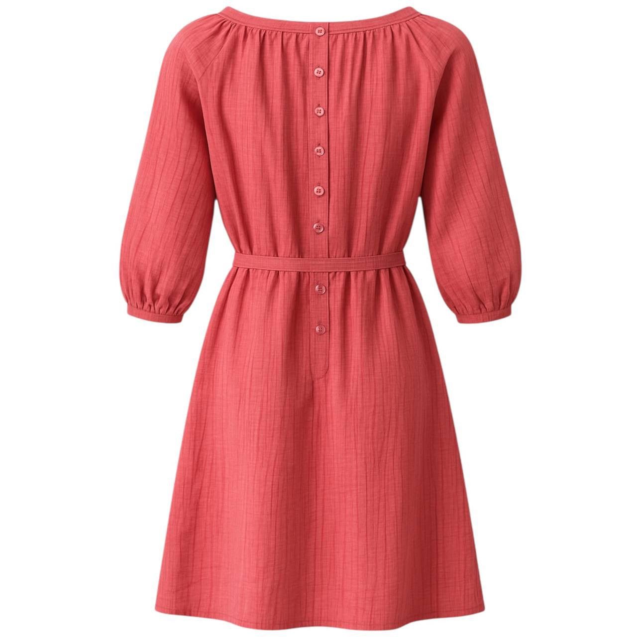 GUDRUN SJODEN PINK ORGANIC COTTON CASUAL MIDI DRESS SIZE M