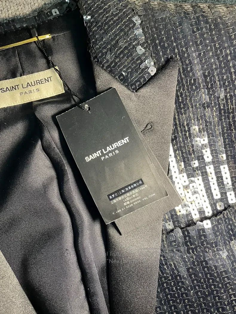 Saint Laurent Paris Saint Laurent Paris Black Scale Pattern Suit Size XS / US 0-2 / IT 36-38 - 3 Thumbnail