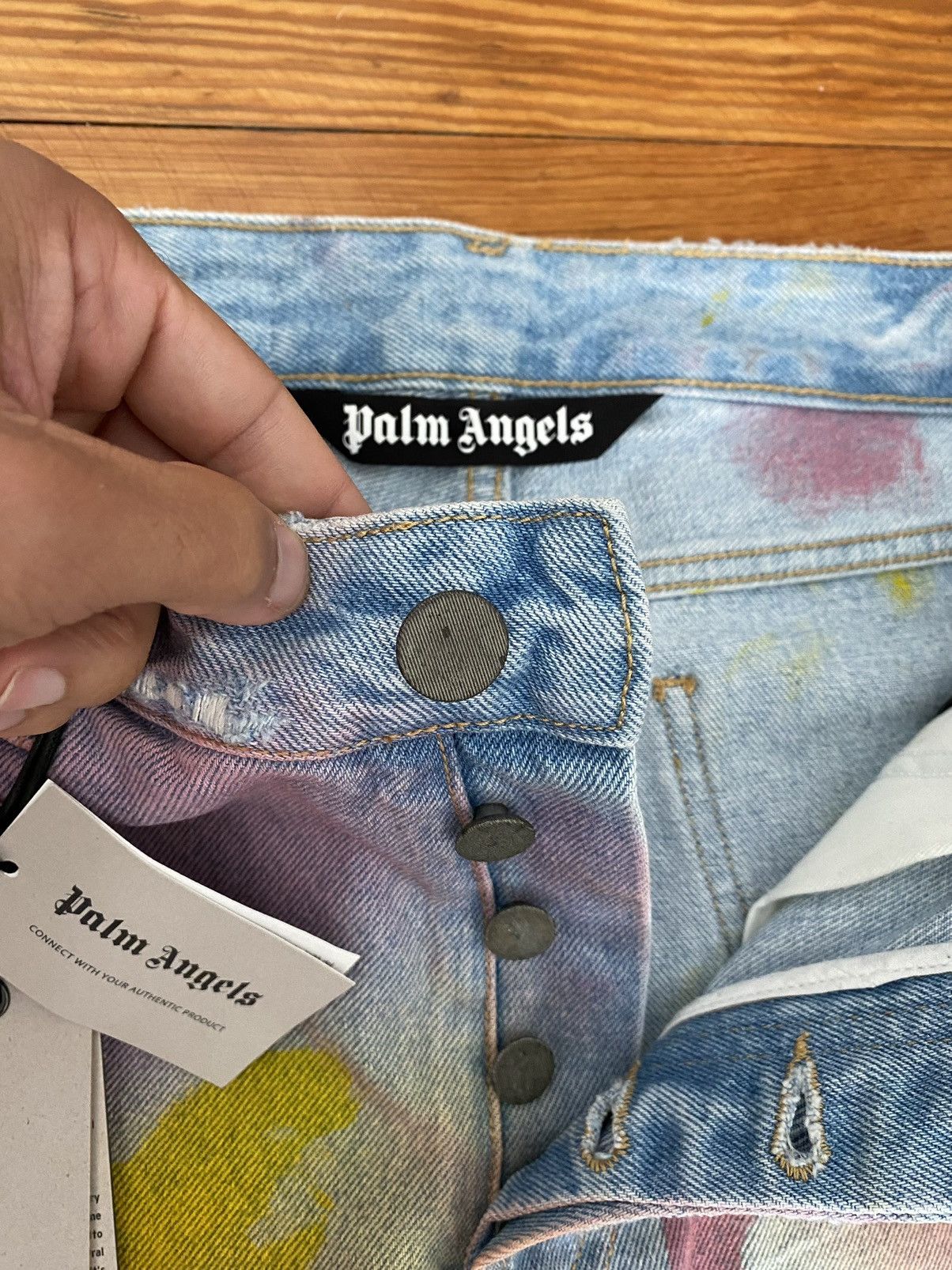 Palm Angels Tie Dye Relaxed Fit Denim Size US 30 / EU 46 - 3 Thumbnail