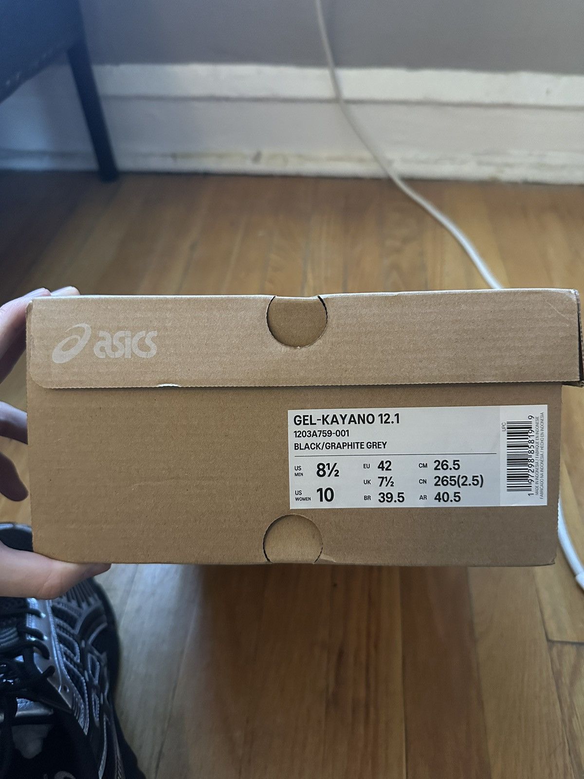 Asics Asics Gel Kayano 12.1 Black/Graphite Grey Size US 8.5 / EU 41-42 - 5 Thumbnail
