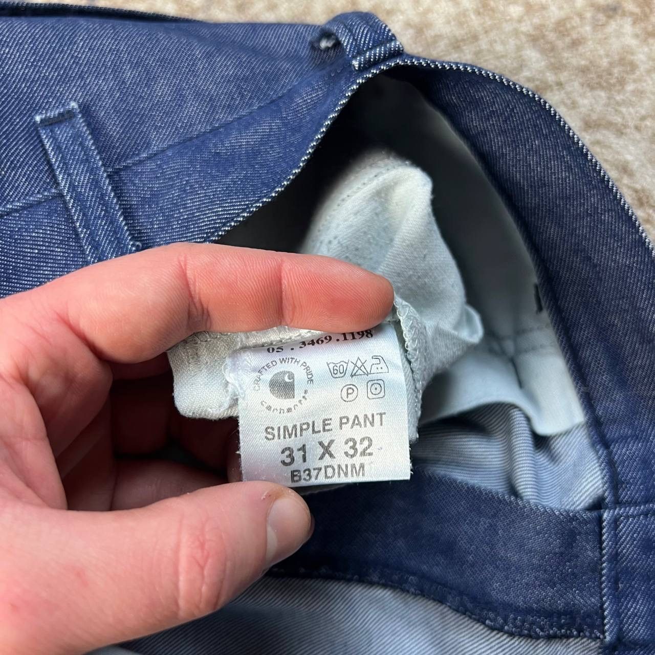 Carhartt Carhartt Vintage Y2K Tab Logo Baggy Fit Denim Jeans Size US 31 - 11 Thumbnail