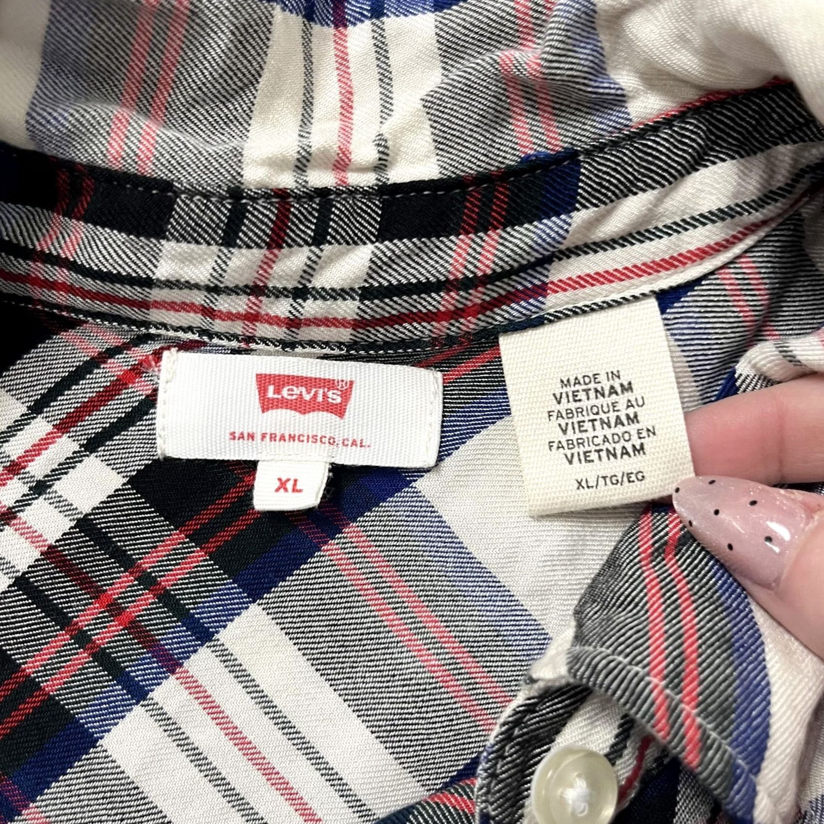 Levi's Levi's Shirt Mens XL Multicolor Plaid Long Sleeve Button Up Western Rayon Size US XL / EU 56 / 4 - 4 Thumbnail
