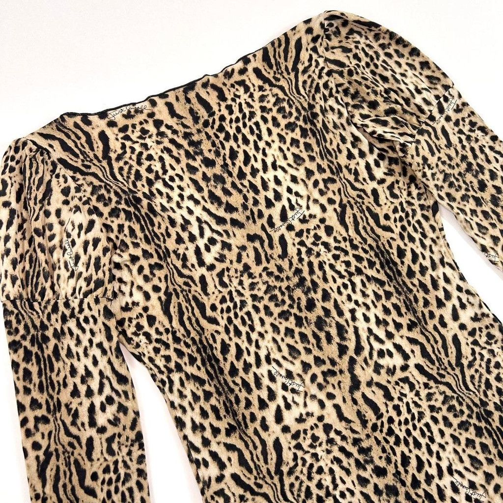 Just Cavalli y2k Cavalli brown and black cheetah print long sleeve top Size M / US 6-8 / IT 42-44 - 8 Thumbnail