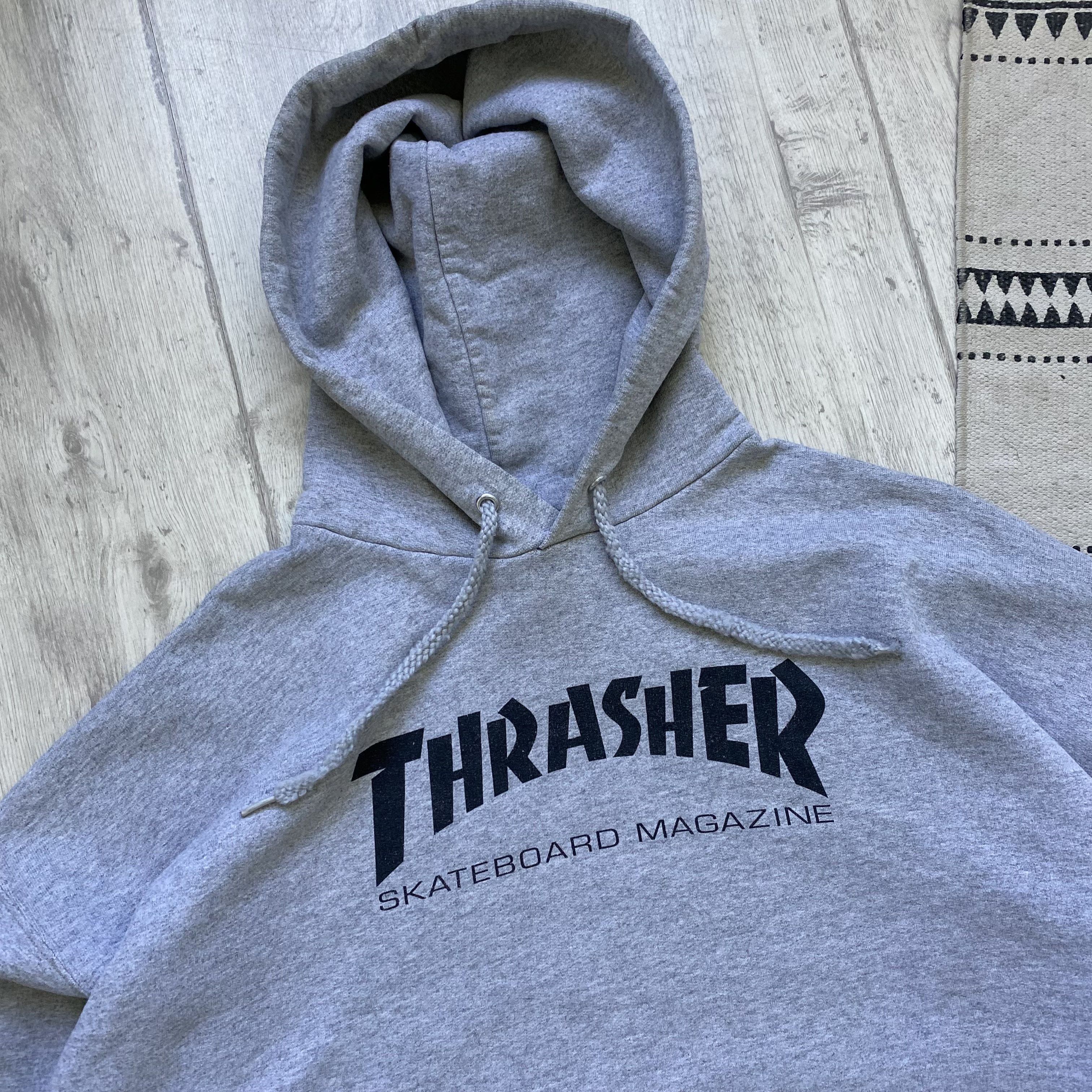 Thrasher 🛹 Vintage Thrasher boxy hoodie center logo Distressed Size US XL / EU 56 / 4 - 2 Thumbnail
