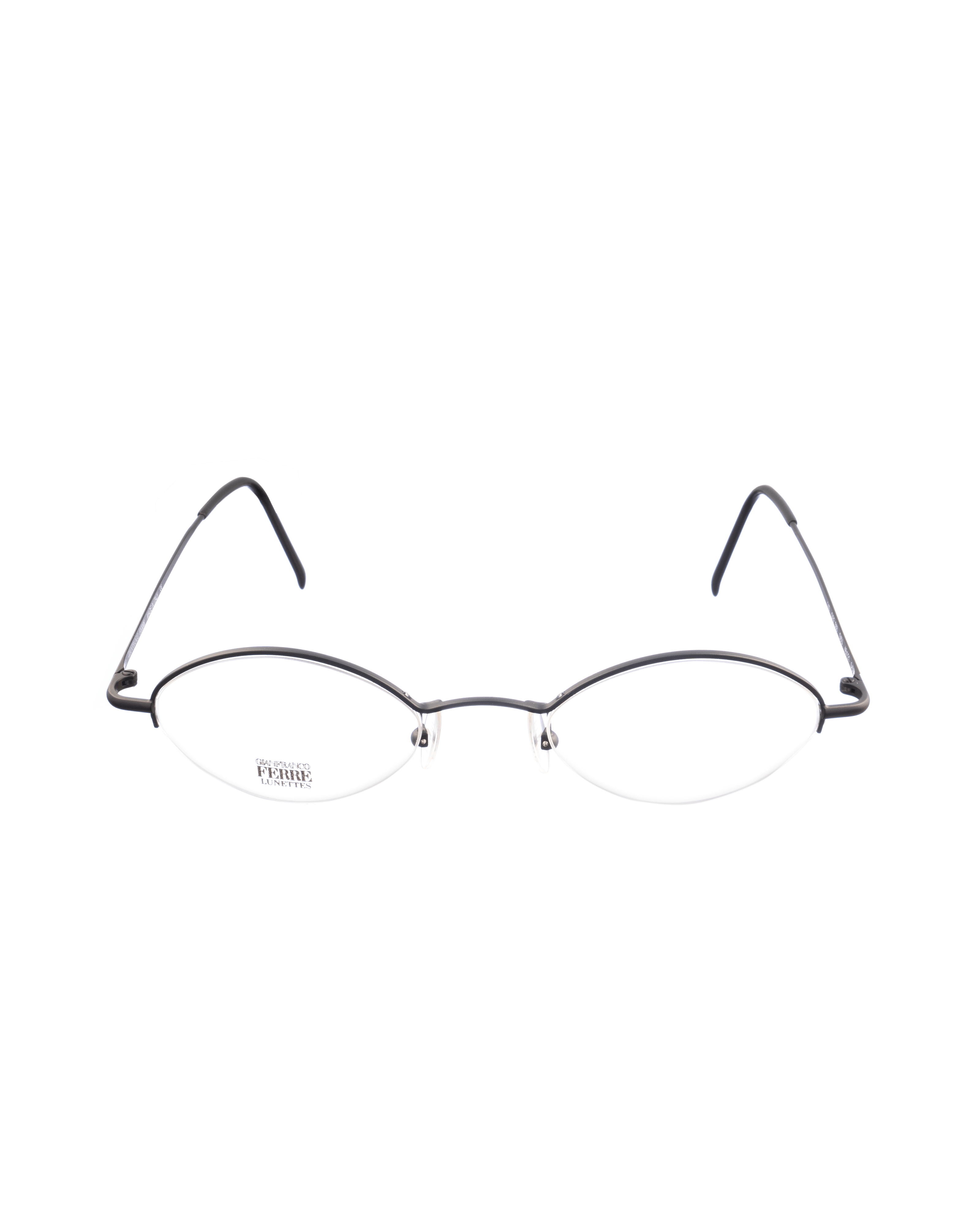 Gianfranco Ferre Gianfranco Ferre 00s Oval Black Halfrim Matte Glasses Size ONE SIZE - 2 Thumbnail