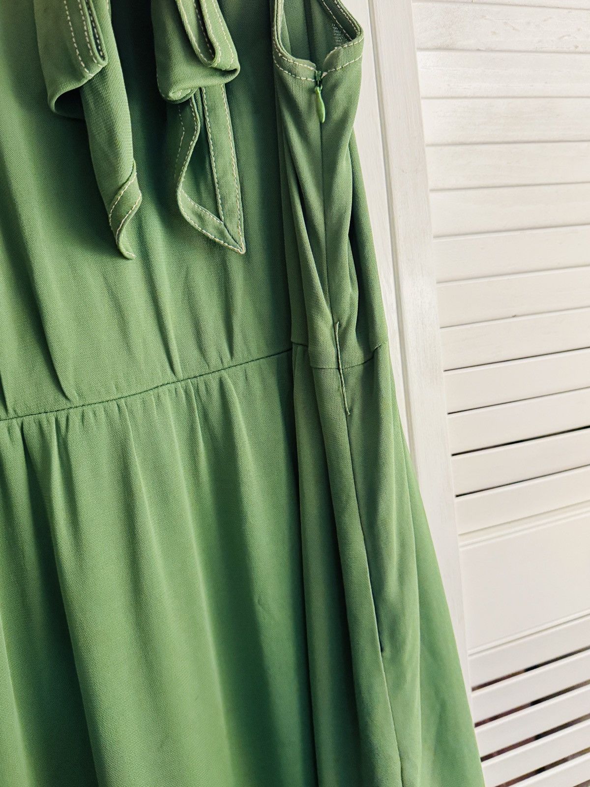 Tibi Retail $495 Tibi green sleeveless midi dress with tie Size M / US 6-8 / IT 42-44 - 9 Thumbnail