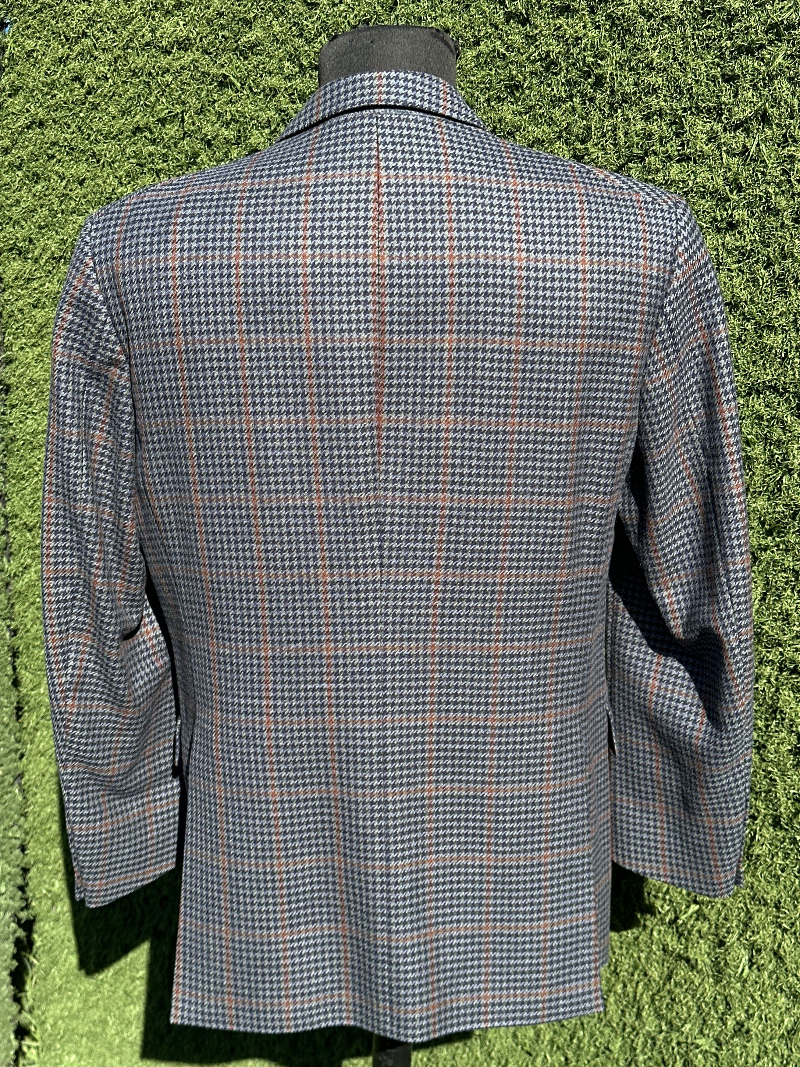 Burberry Burberrys Prorsum Pure New Wool Houndstooth Blazer Jacket 50 Size 50R - 5 Thumbnail