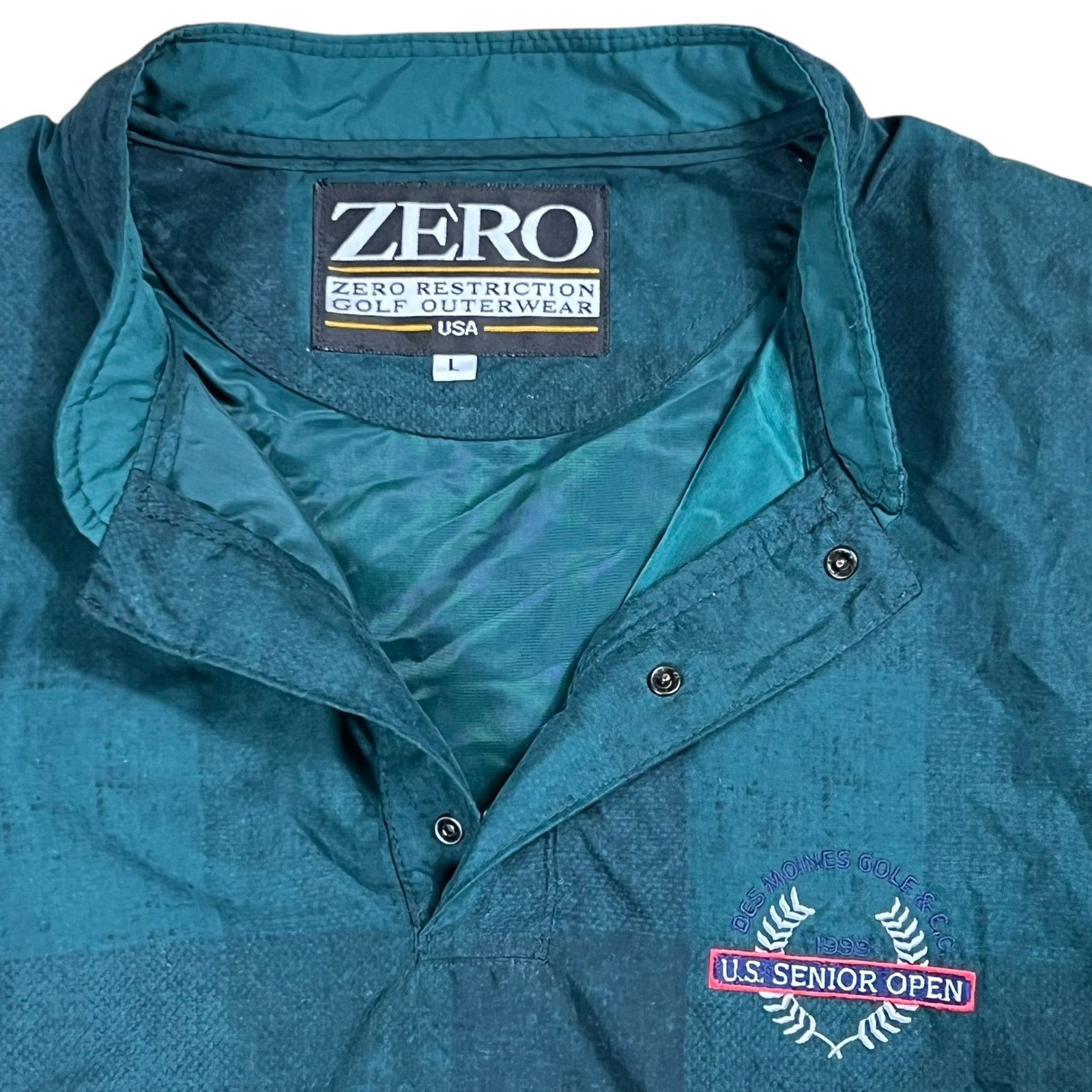 Vintage Vintage 1999 U.S. Senior Open golf tournament windbreaker Size US L / EU 52-54 / 3 - 6 Thumbnail