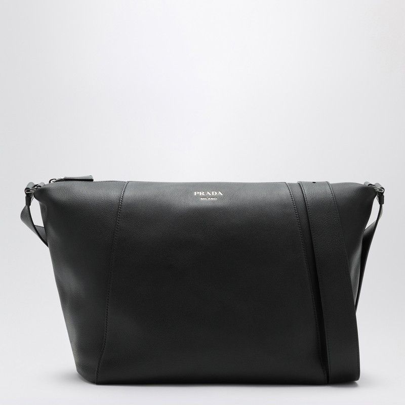 Prada Prada Black Leather Shoulder Bag Size ONE SIZE - 1 Thumbnail