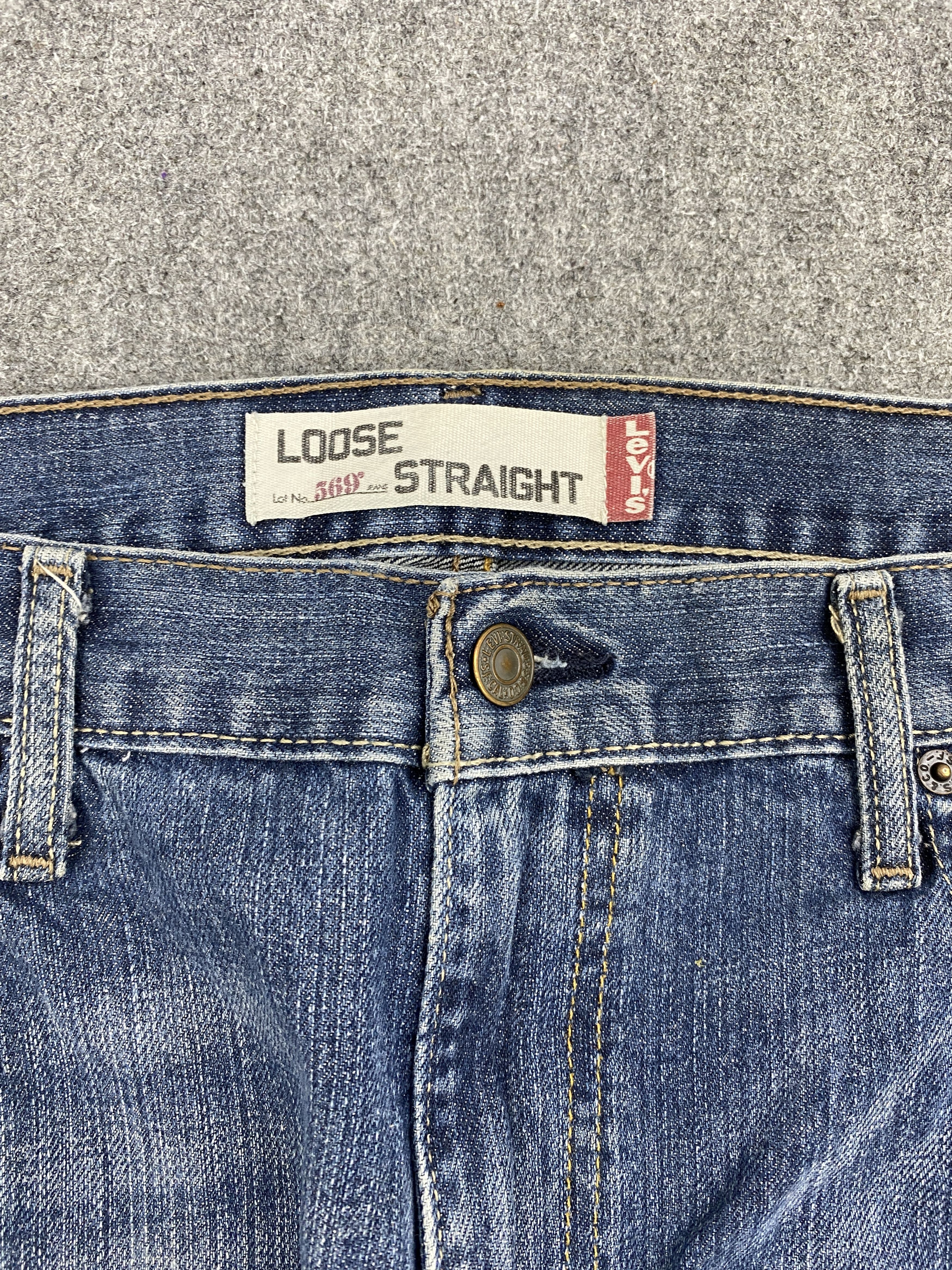 Levi's × Vintage Vintage Levis 569 Loose Straight Cut Distressed Jeans Size US 36 / EU 52 - 7 Thumbnail