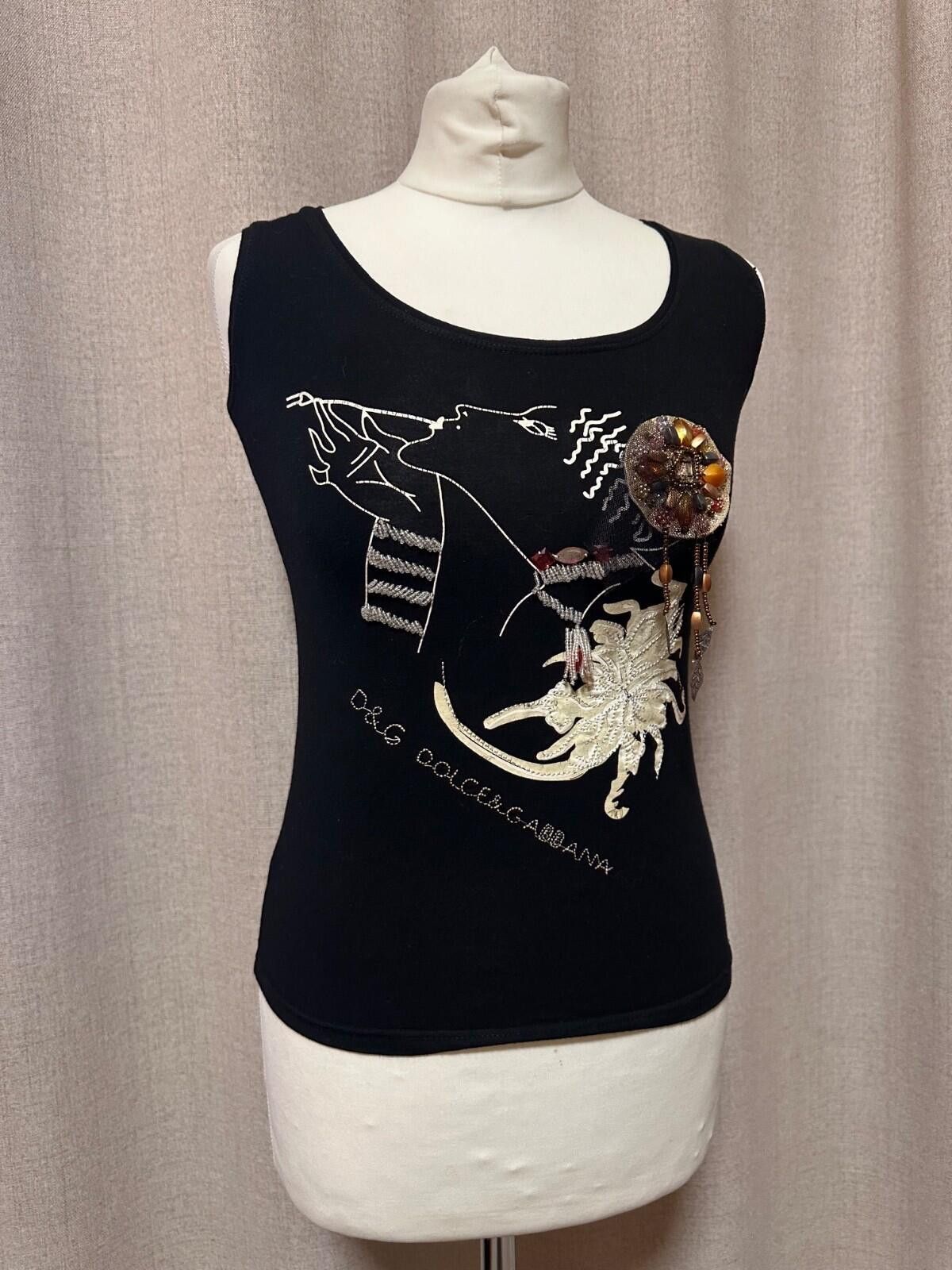 Dolce & Gabbana Vintage Tank Top Dolce Gabbana Sz L Womens Size L / US 10 / IT 46 - 3 Thumbnail