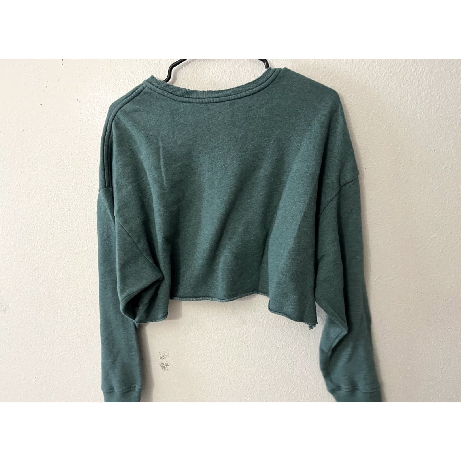 Bdg BDG Green Solid Cropped Sweatshirt Cardigan Women's Size S Adult Small Green BDG Sweatshirt Cardigan 90s None Mens Womens Girls? Size S / US 4 / IT 40 - 3 Thumbnail