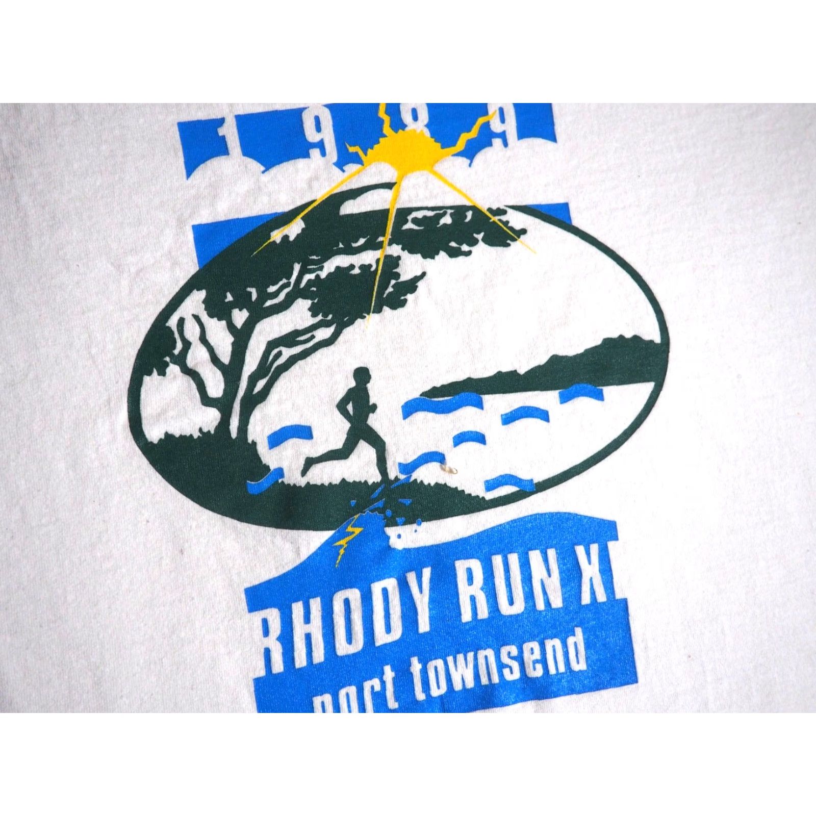 Vintage VTG 80s Oneita Port Townsend Rhody Run PNW USA White L/S Tee T-Shirt L Size US L / EU 52-54 / 3 - 5 Thumbnail