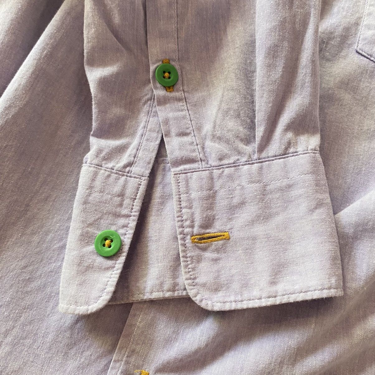 Frapbois FRAPBOIS Bright Lavender Mandarin Collar Button-Up Shirt Size M / US 6-8 / IT 42-44 - 13 Thumbnail