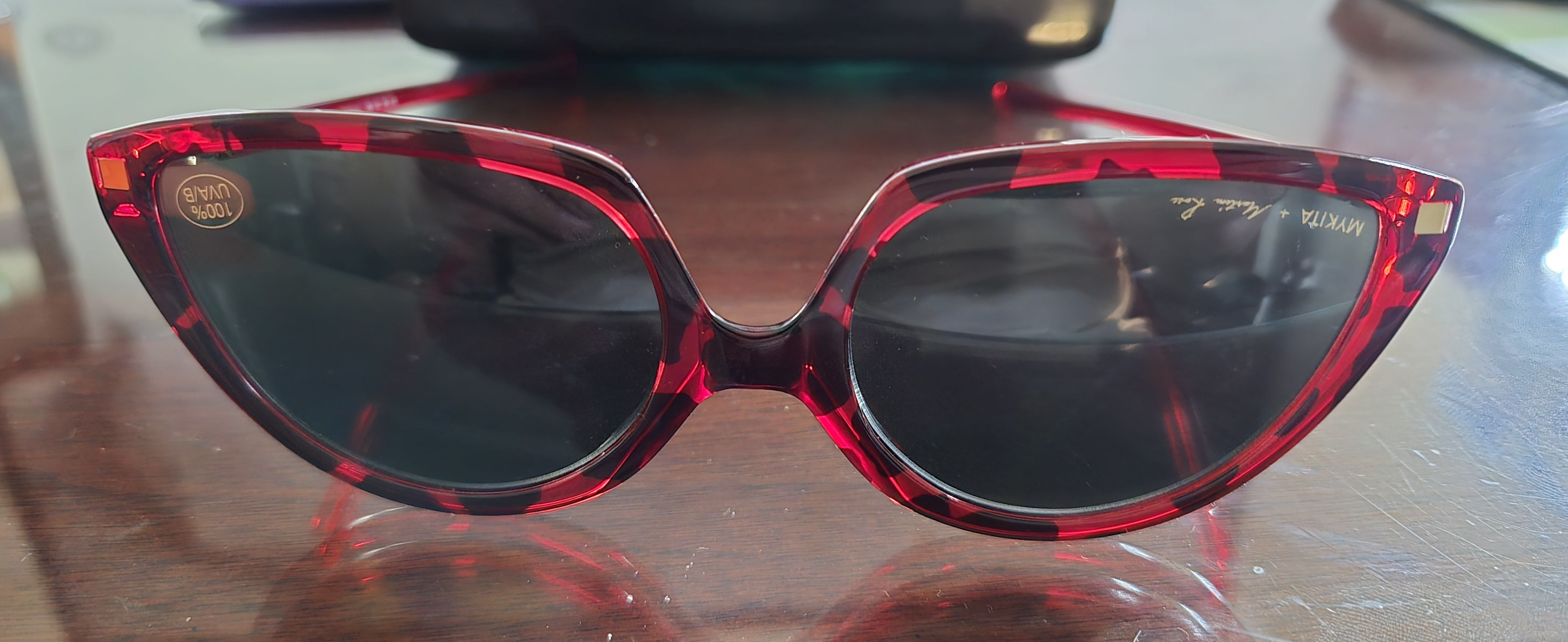 Martine Rose × Mykita Rare Mykita x Martin Rose Black & Red Giraffe Sunglasses Size ONE SIZE - 3 Thumbnail