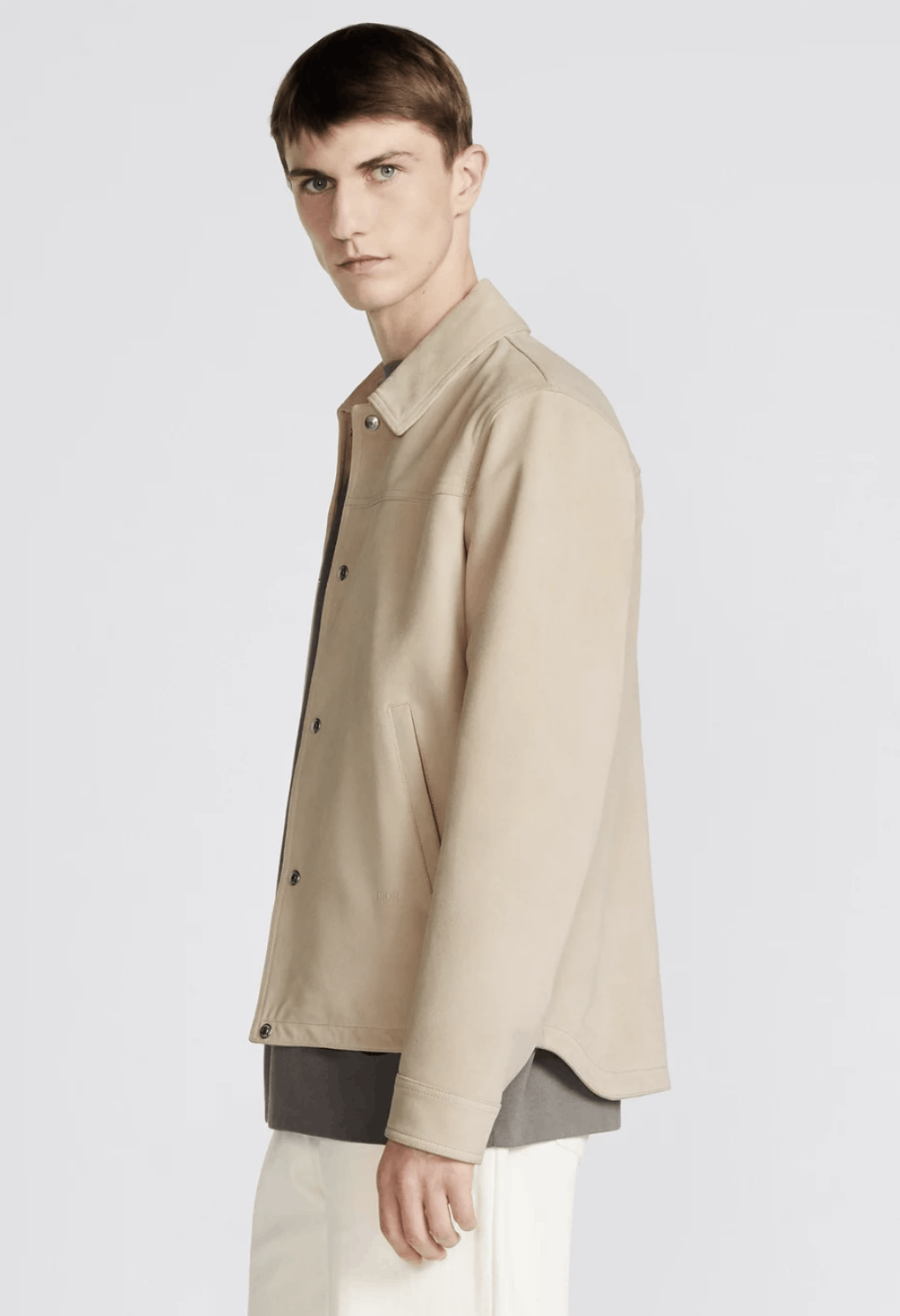 Dior NEVER WORN Ecru Suede Calfskin Overshirt Size US S / EU 44-46 / 1 - 3 Thumbnail