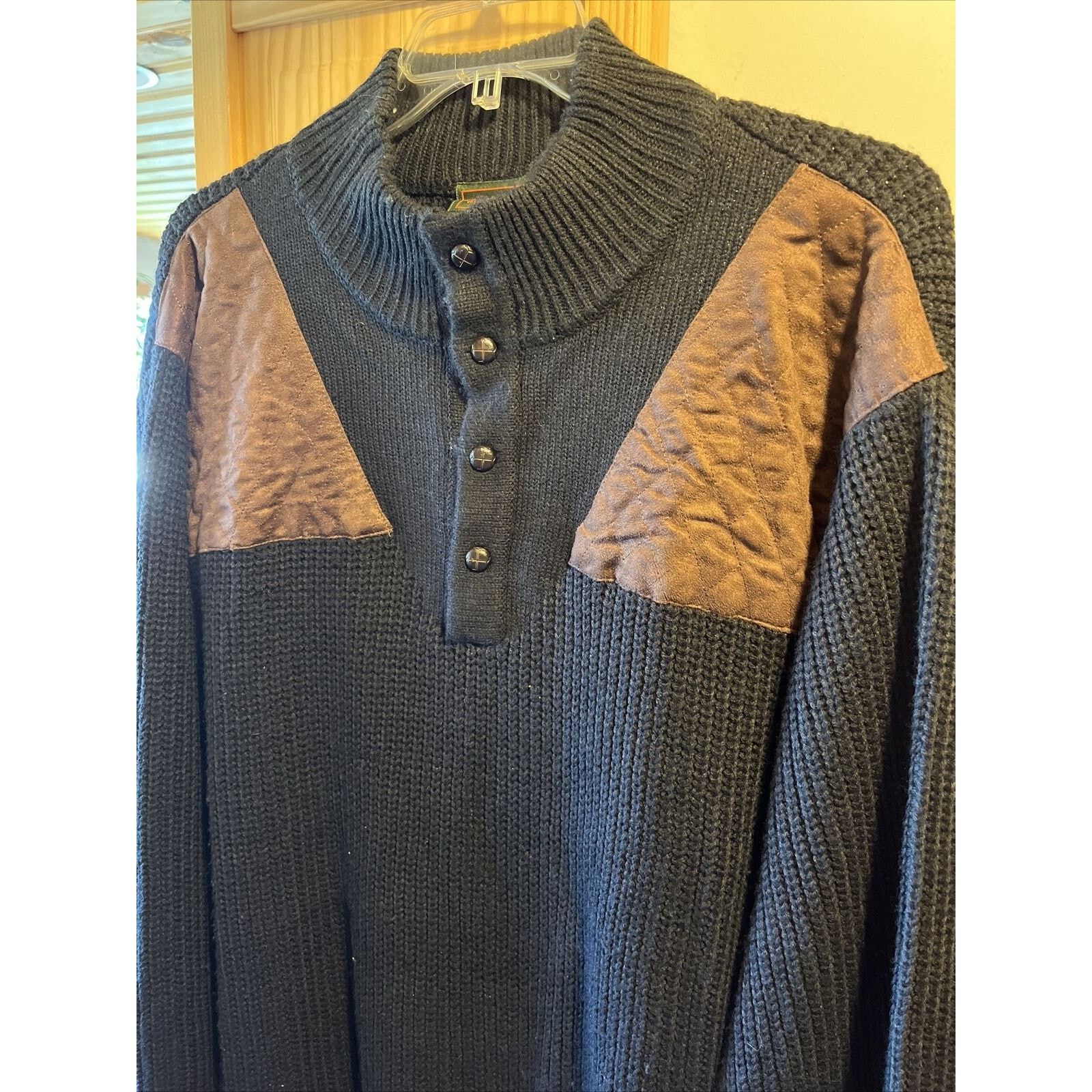 Boulder Creek Boulder Creek Sweater Men's 3XL Black Acrylic Polyester LS Size US XXL / EU 58 / 5 - 7 Thumbnail