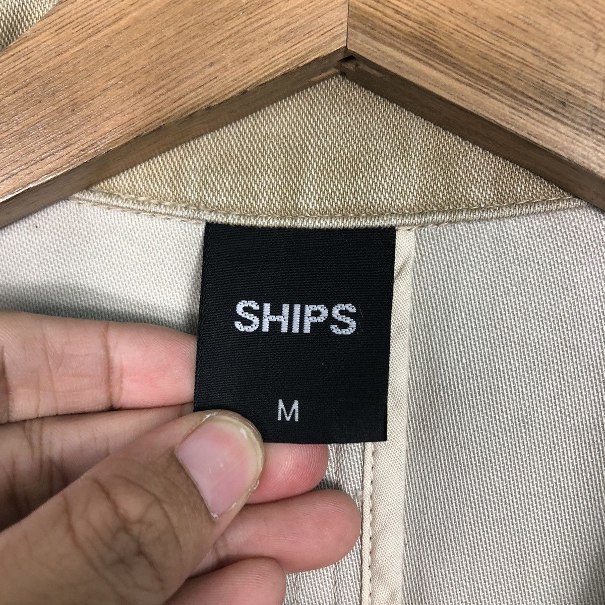 Japanese Brand SHIPS Japan Washed Cotton Work Blazer in Olive Issey Miyake Size US M / EU 48-50 / 2 - 18 Thumbnail