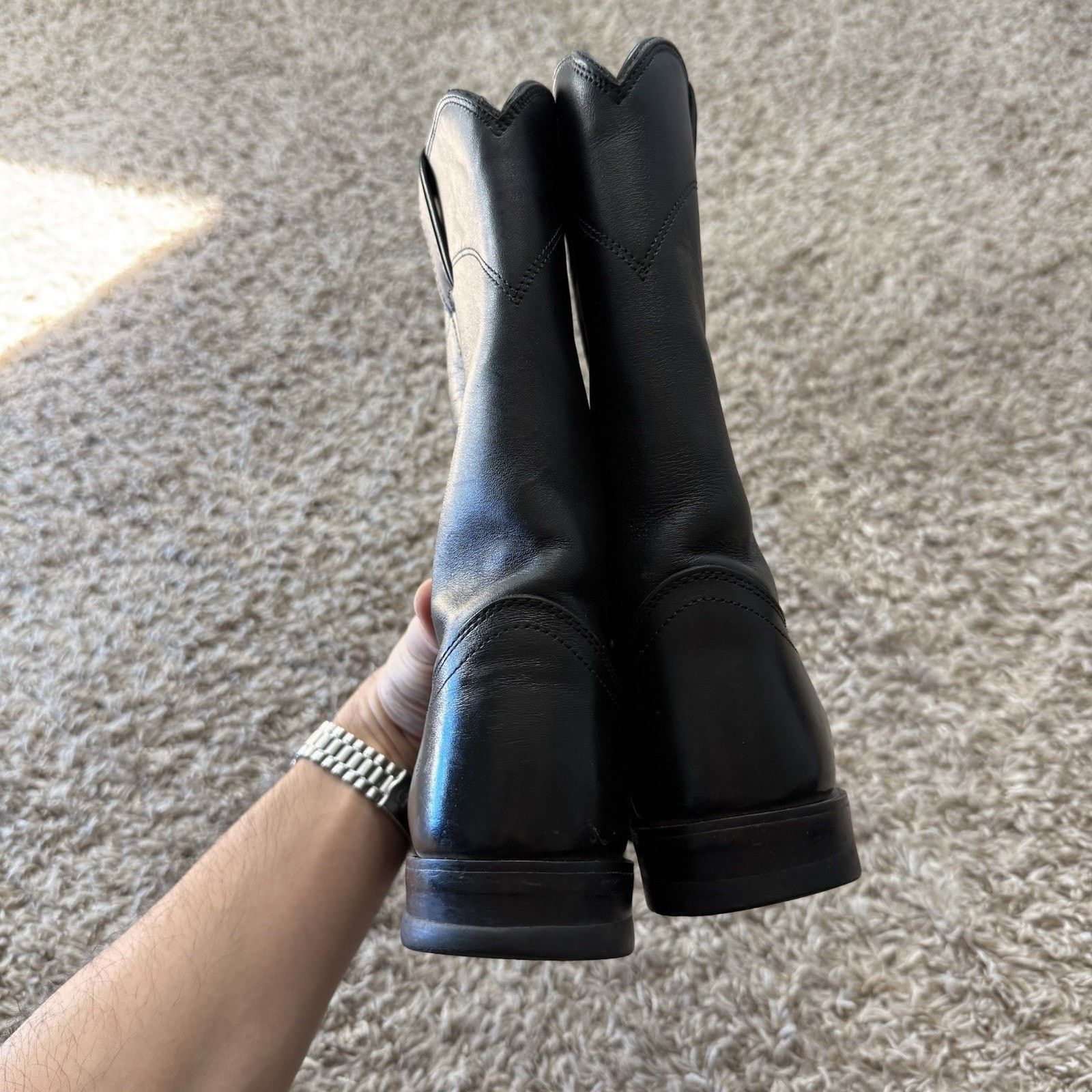 Justin Boots Justin Black Classic Roper Cowboy Boot L3703 Ladies Size 6 B Size US 6 / IT 36 - 5 Thumbnail