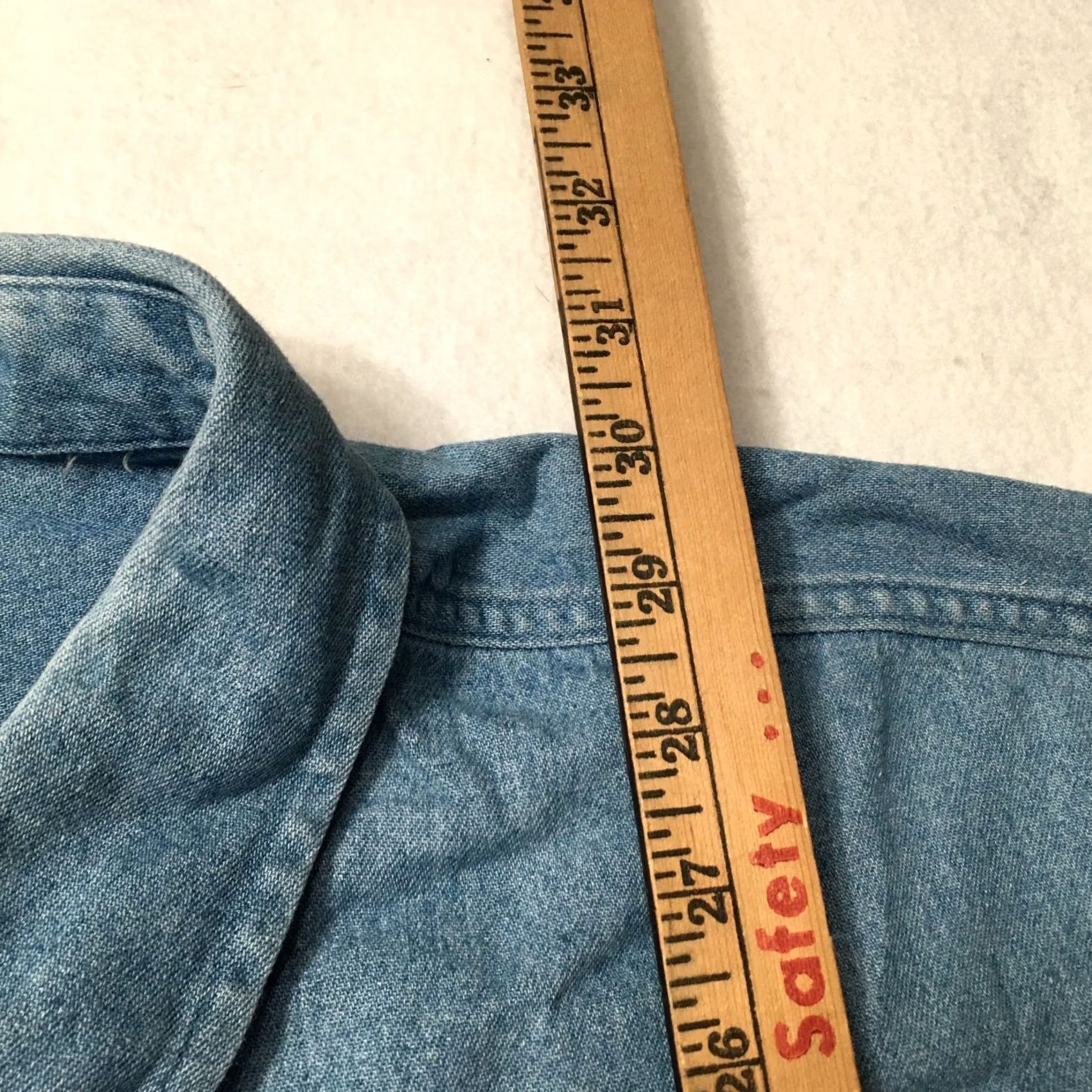 Denime munsing Button Up Shirt 2XL Blue Denim Long Sleeve embroidered softline Mens Size US XXL / EU 58 / 5 - 7 Thumbnail