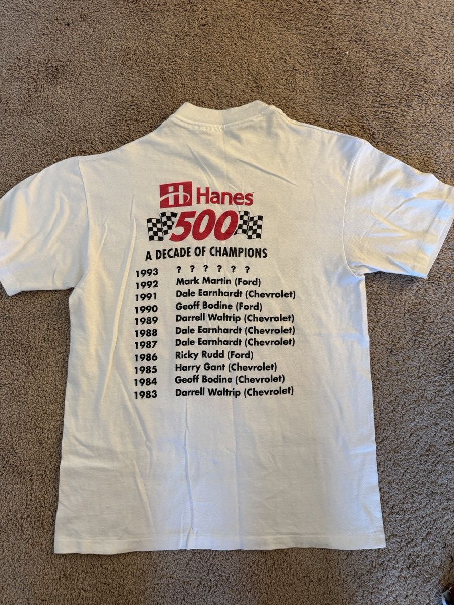 Hanes Vintage 1993 Hanes 500 Martinsville Speedway racing Tee Size US M / EU 48-50 / 2 - 2 Thumbnail