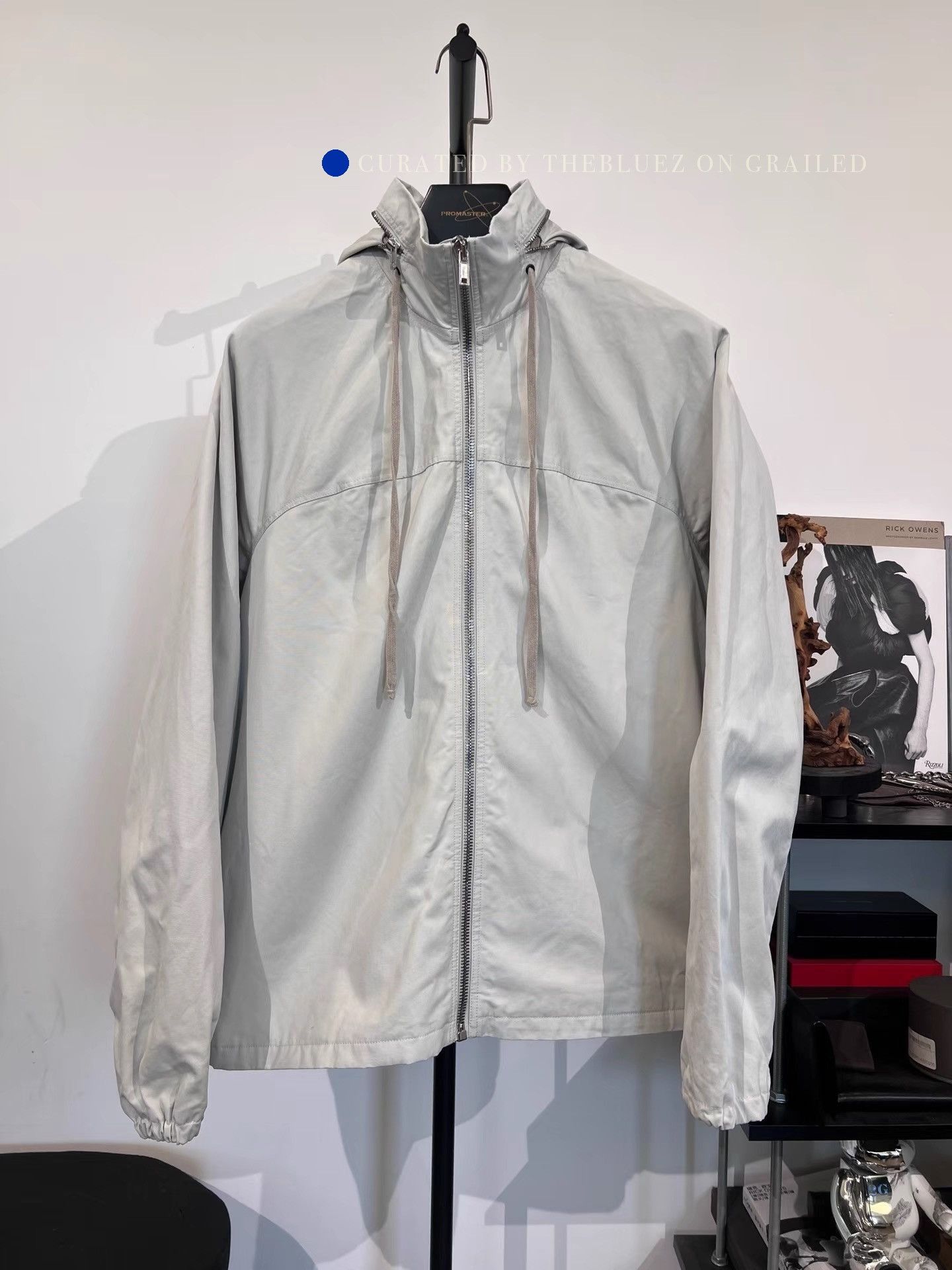 Rick Owens Hooded Stand Collar Gray Jacket Size US M / EU 48-50 / 2 - 1 Thumbnail