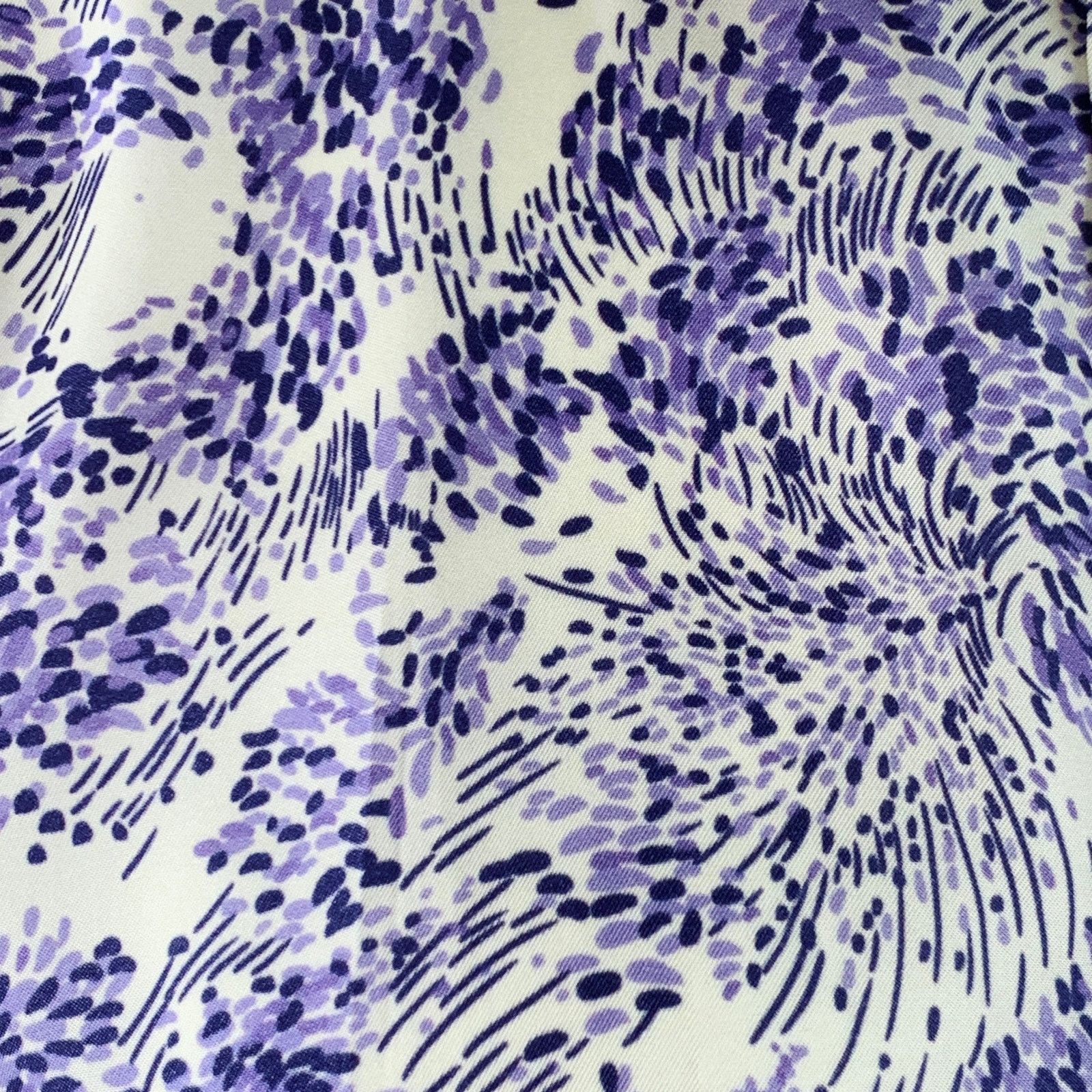 Jil Sander Size 2 Purple White Cupro Silk Abstract Casual Top Size XS / US 0-2 / IT 36-38 - 2 Thumbnail