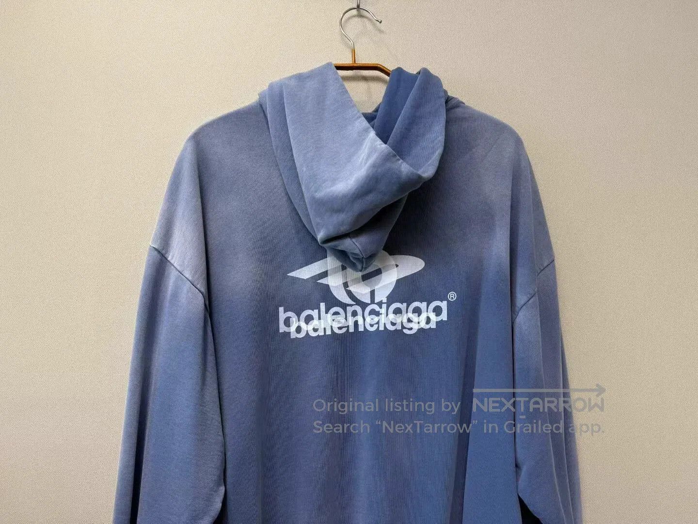 Balenciaga balenciaga blue logo hoodie for men. Size US M / EU 48-50 / 2 - 5 Thumbnail