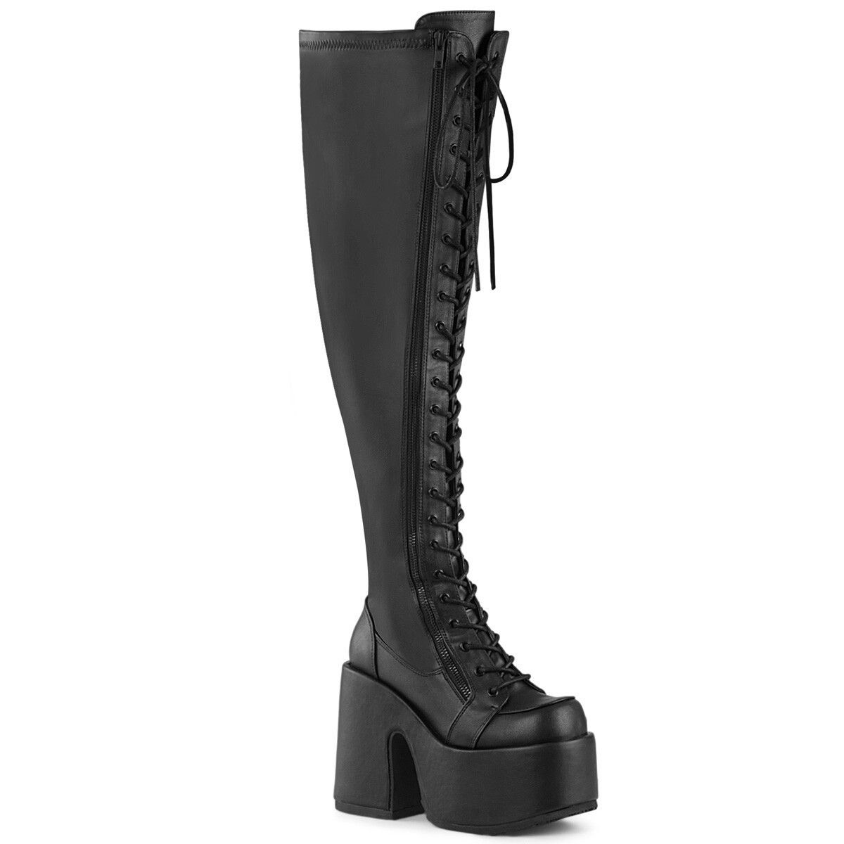 Other Camel 300WC Wide Cut Platform Stretch Goth Punk Thigh Boots Size US 7 / IT 37 - 1 Thumbnail