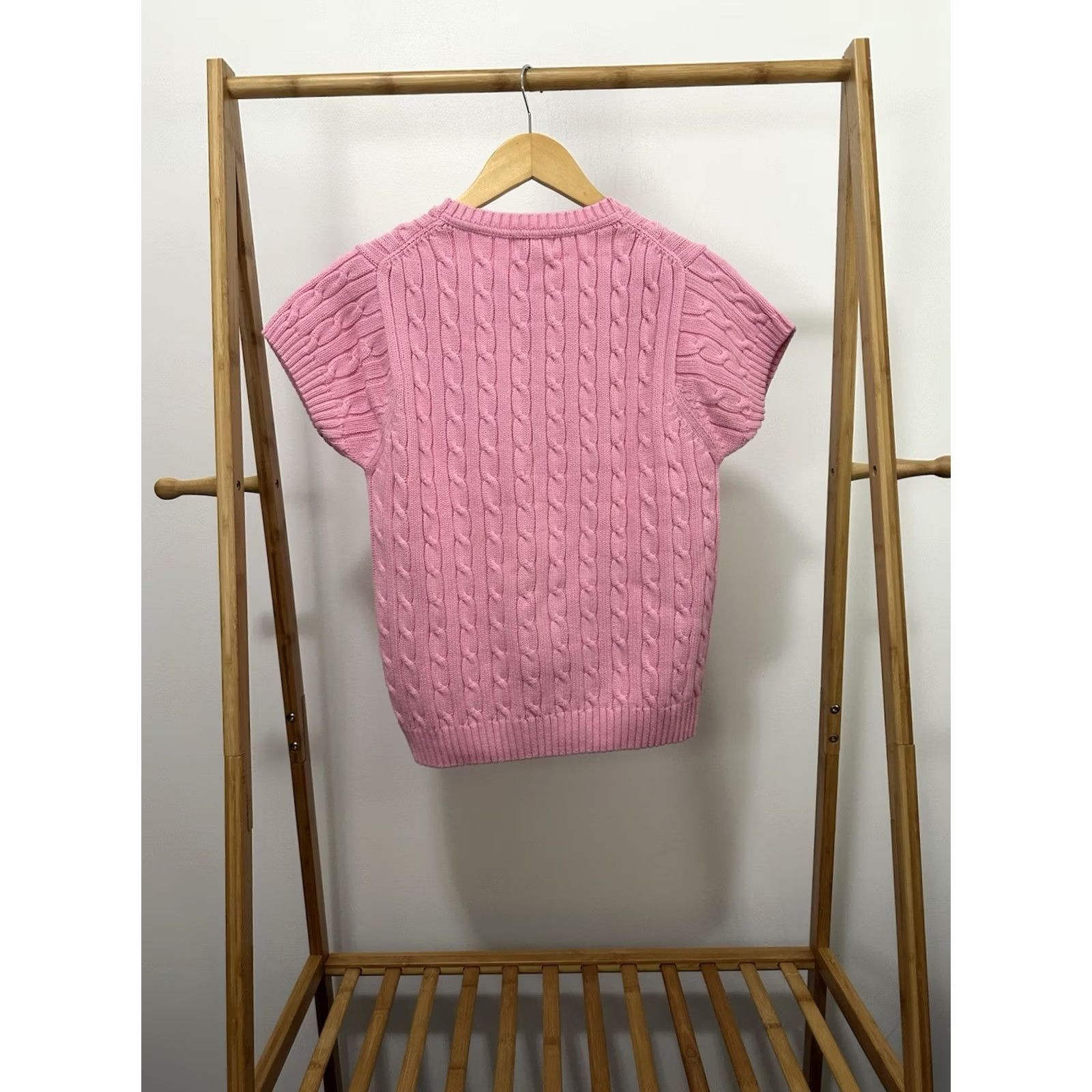 Lilly Pulitzer VINTAGE Lilly Pulitzer Shirt Womens Pink Cable Knit Short Sleeve Sweater Size M Size M / US 6-8 / IT 42-44 - 2 Thumbnail