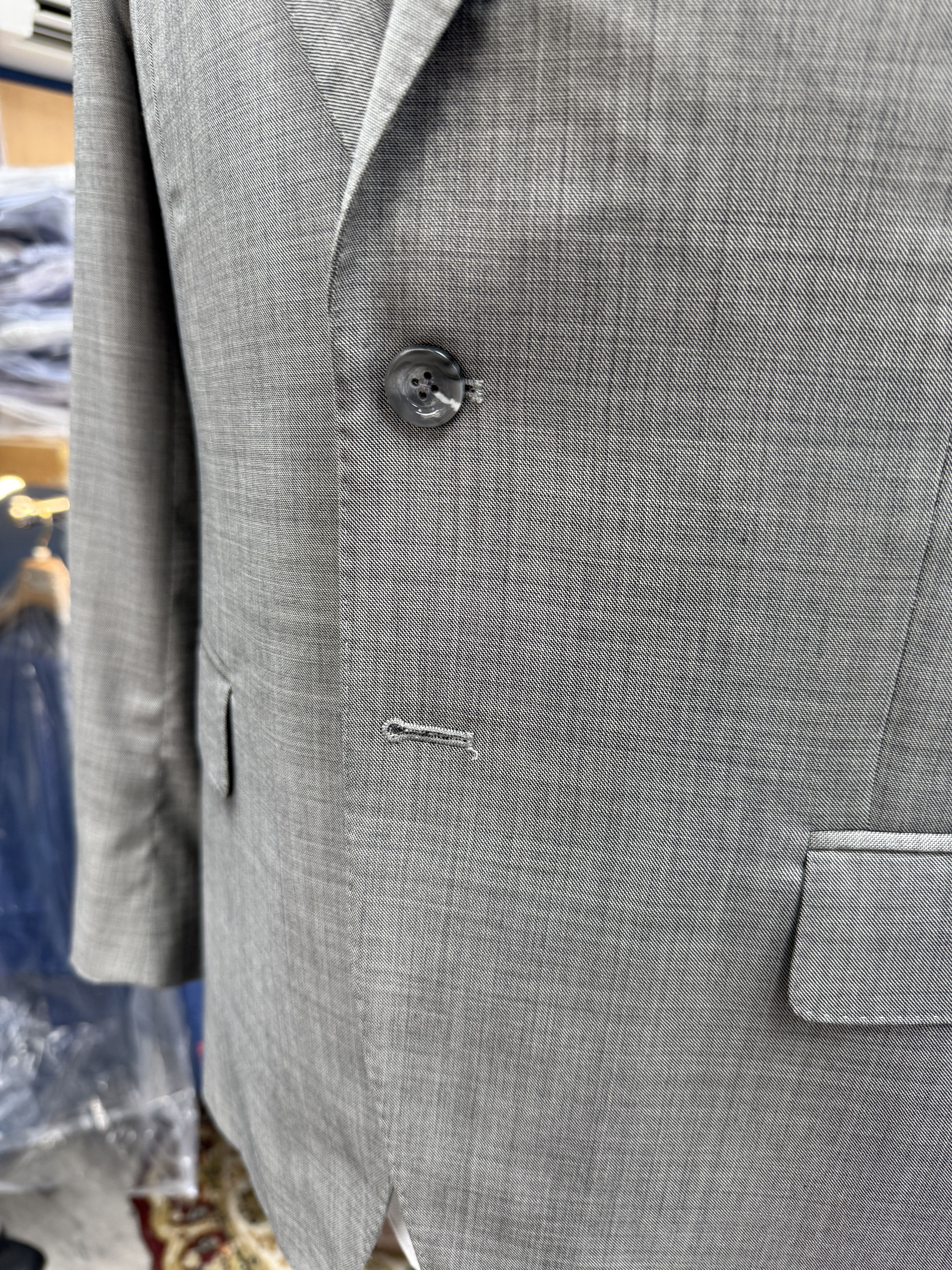 Designer × Other 42R Bespoke 2Pc Suit, Notch Lapel, Vents, Full Canva Size 42R - 5 Thumbnail