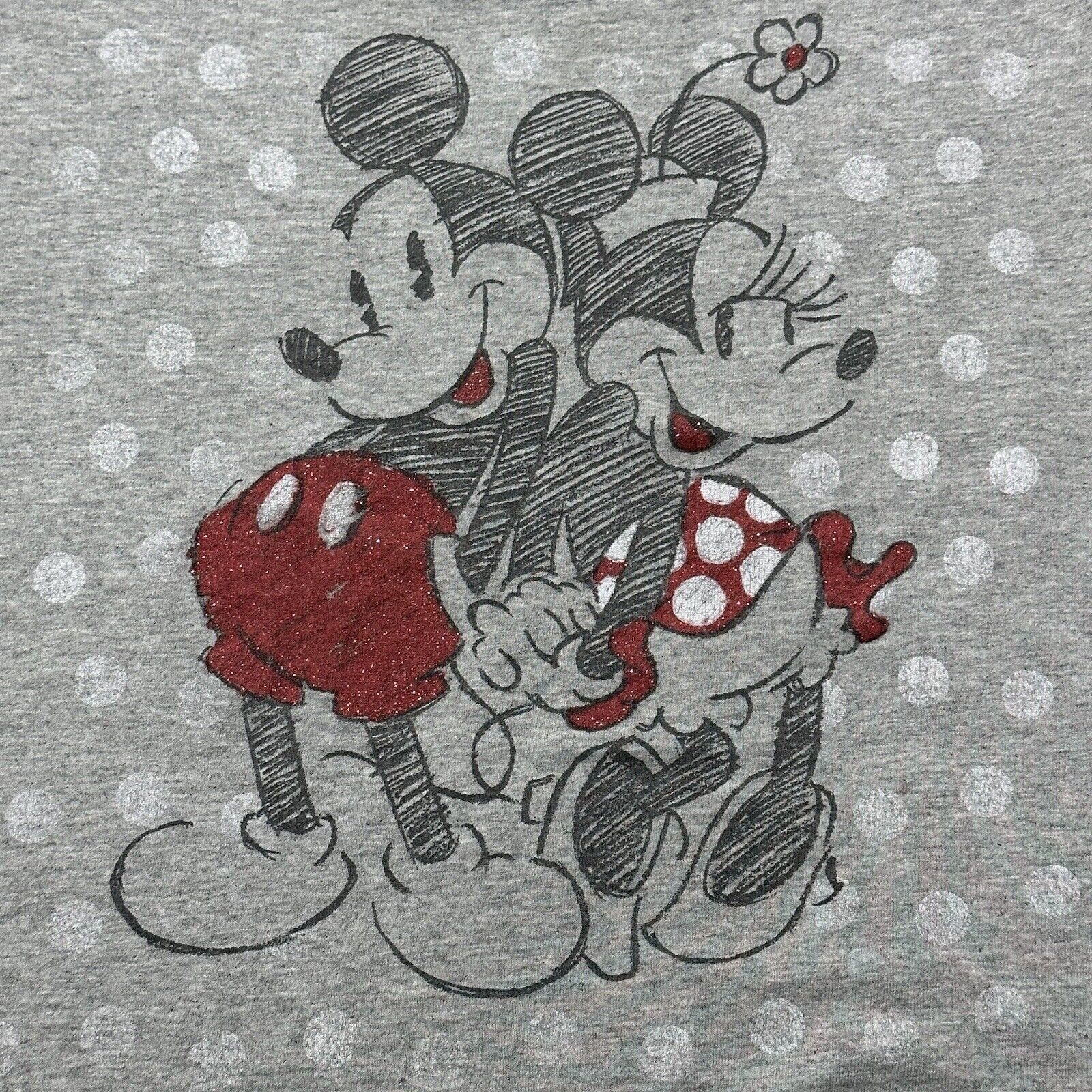 Disney Disney Small Mickey Minnie Mouse Gray Graphic T Shirt Size S / US 4 / IT 40 - 4 Thumbnail