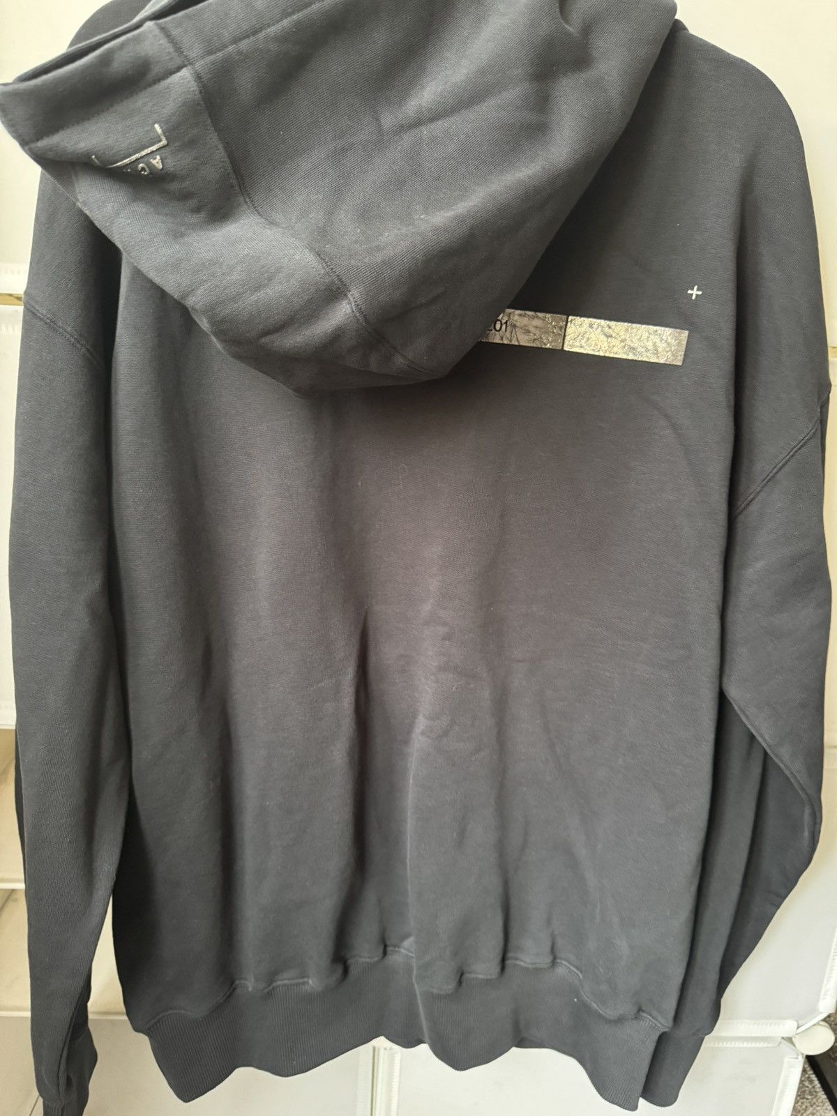 A-COLD-WALL* A-COLD-WALL* Black Foil Grid Hoodie Size US L / EU 52-54 / 3 - 7 Thumbnail