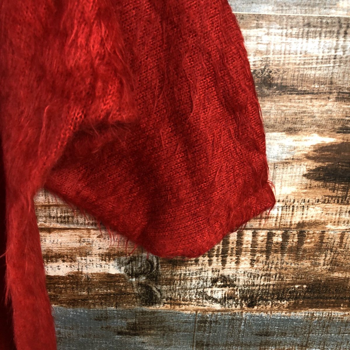 Homespun Knitwear × Japanese Brand Japanese Brand Red Mohair Cardigan #A2295 Size XL / US 12-14 / IT 48-50 - 8 Thumbnail