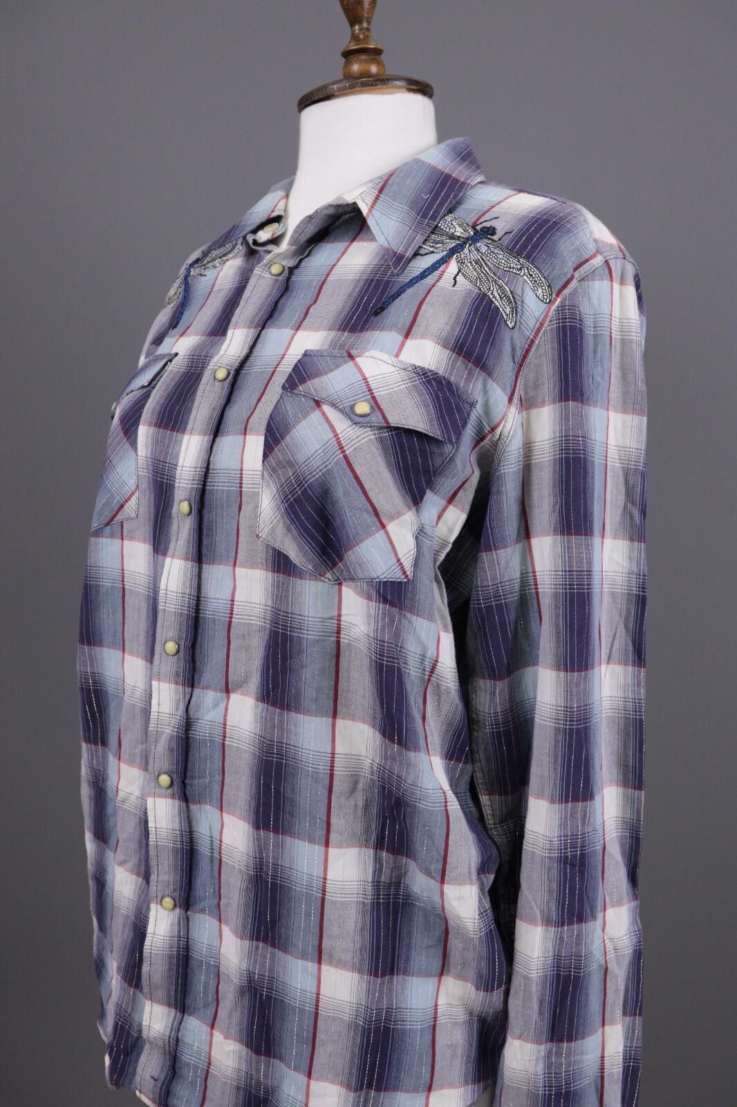 Nudie Jeans Nudie Jeans Multicolor Check Tunic Blouse Shirt Size L Size L / US 10 / IT 46 - 7 Thumbnail
